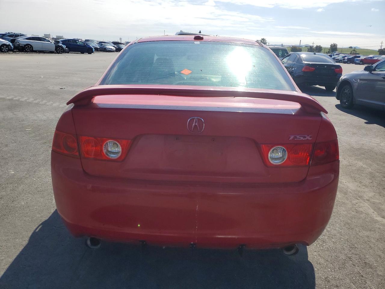 2005 Acura Tsx Red vin: JH4CL96885C000550