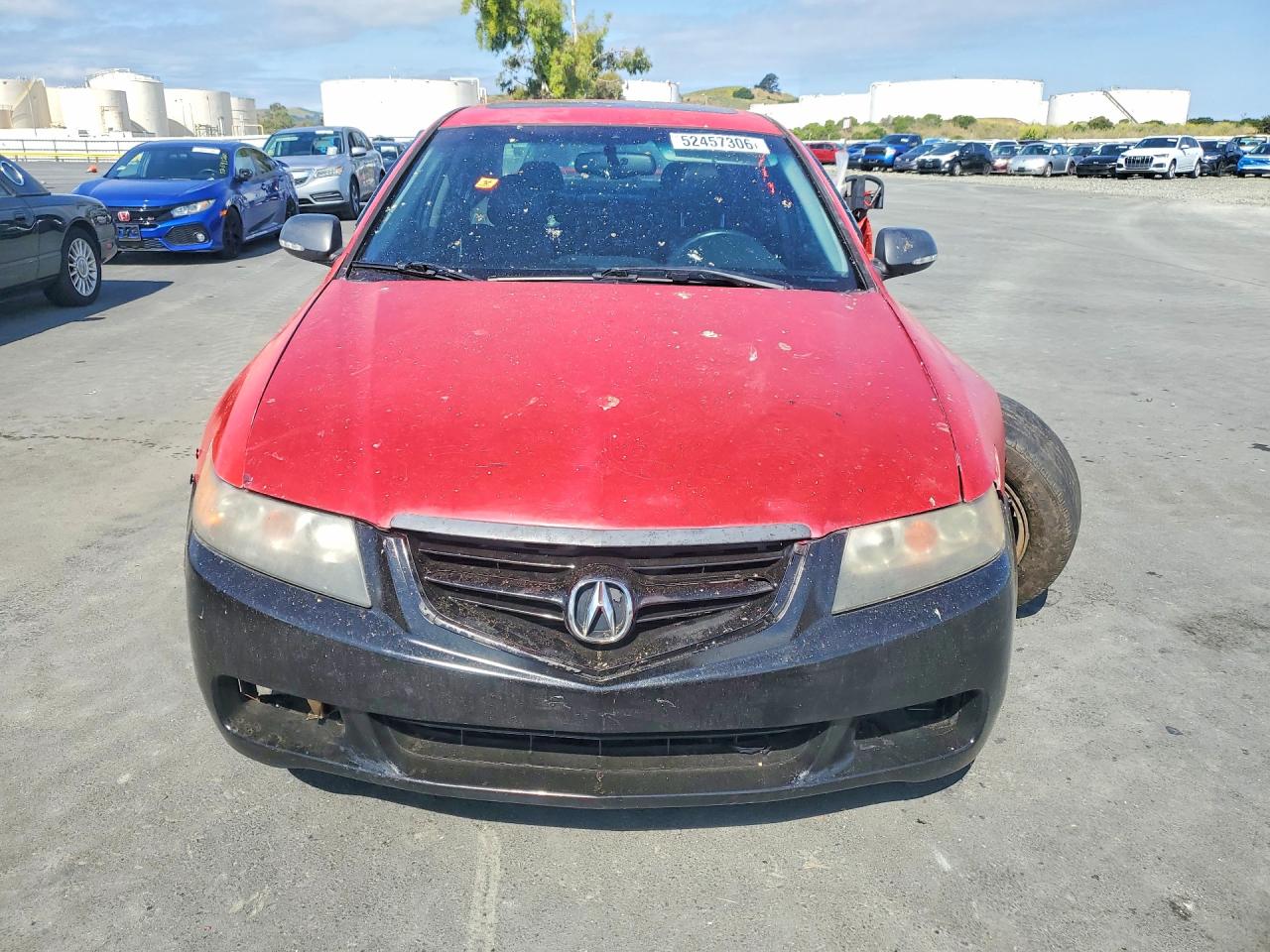 2005 Acura Tsx Red vin: JH4CL96885C000550