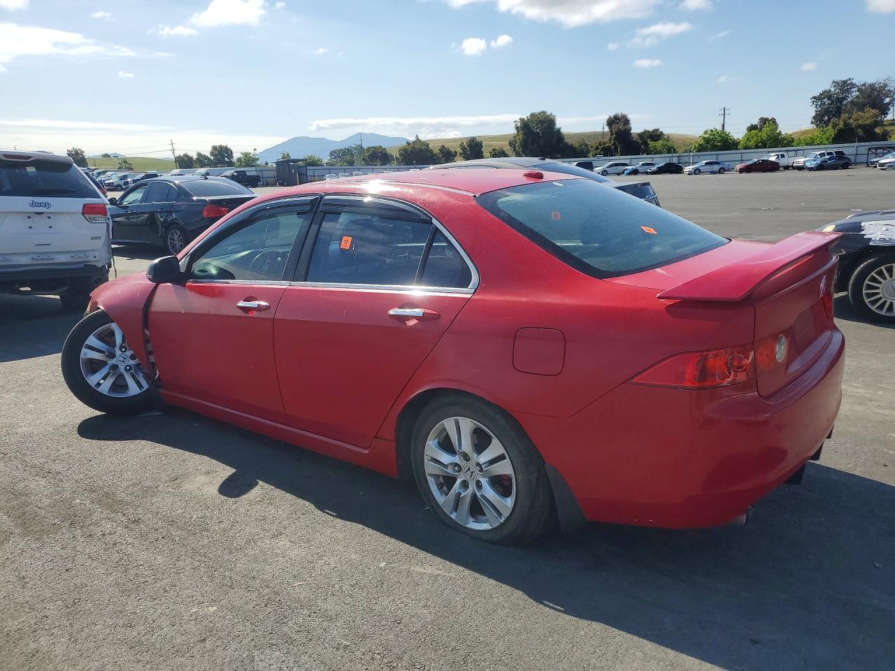 2005 Acura Tsx Red vin: JH4CL96885C000550