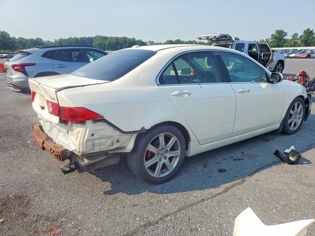 2005 Acura Tsx White vin: JH4CL96885C030339