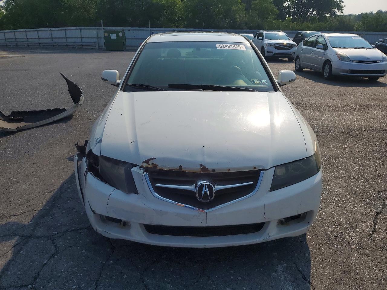 2005 Acura Tsx White vin: JH4CL96885C030339
