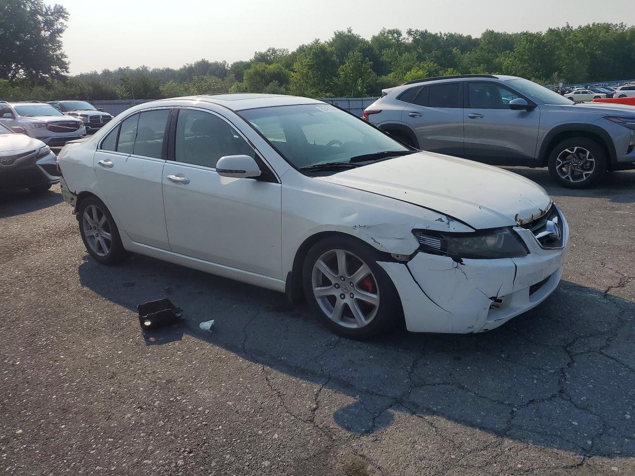 2005 Acura Tsx White vin: JH4CL96885C030339
