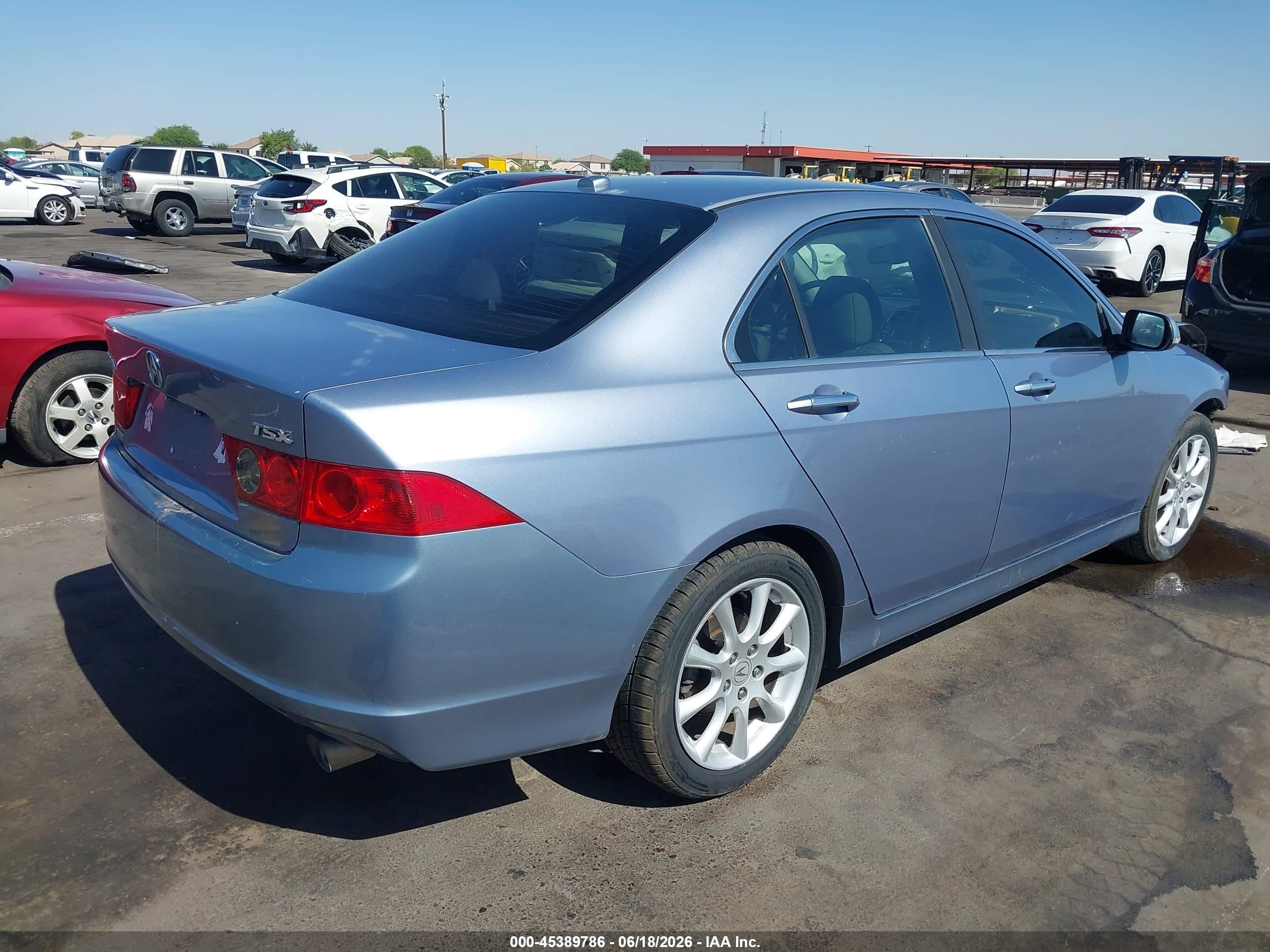 2006 Acura Tsx   Light Blue vin: JH4CL96886C019908