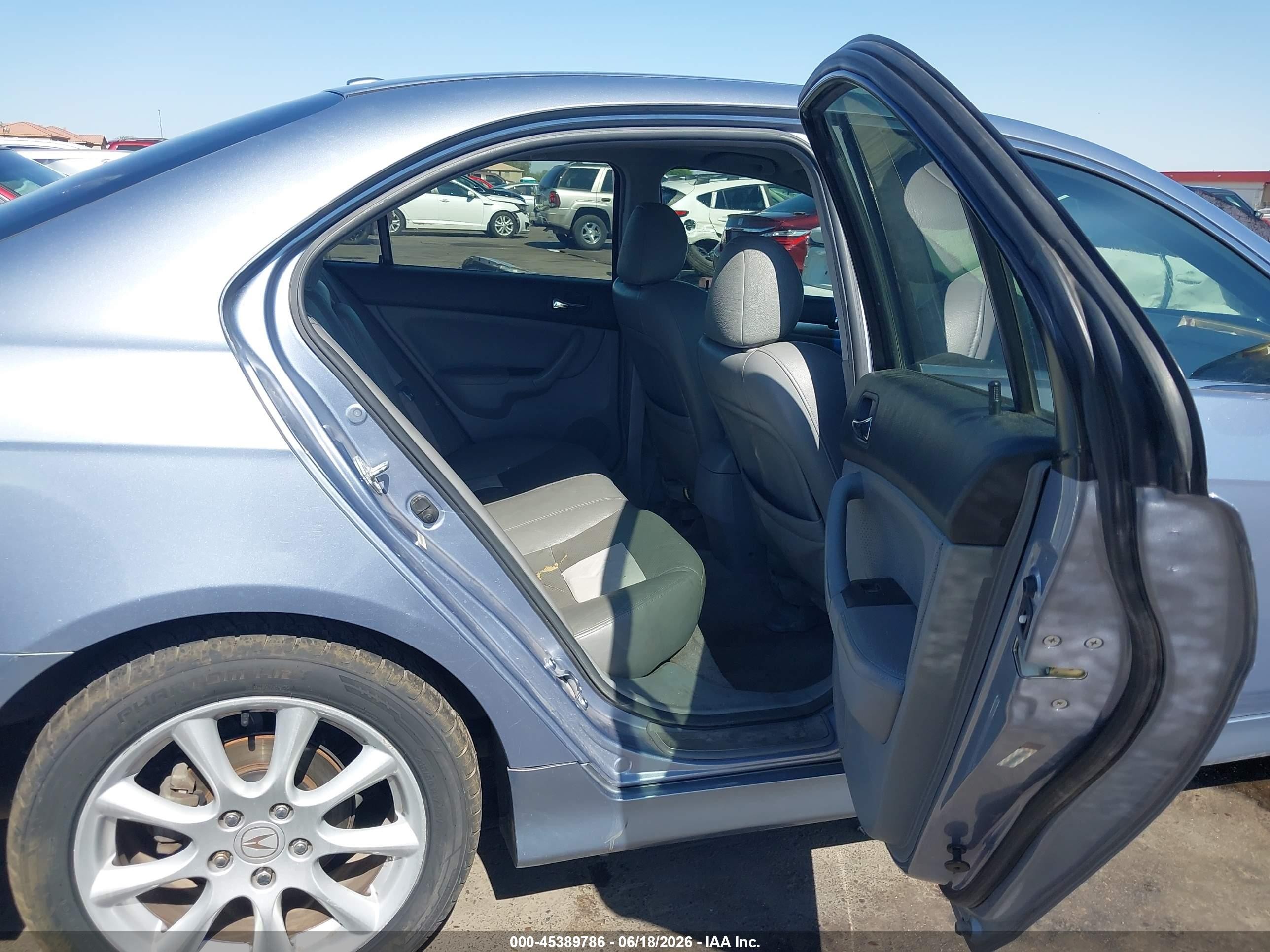 2006 Acura Tsx   Light Blue vin: JH4CL96886C019908