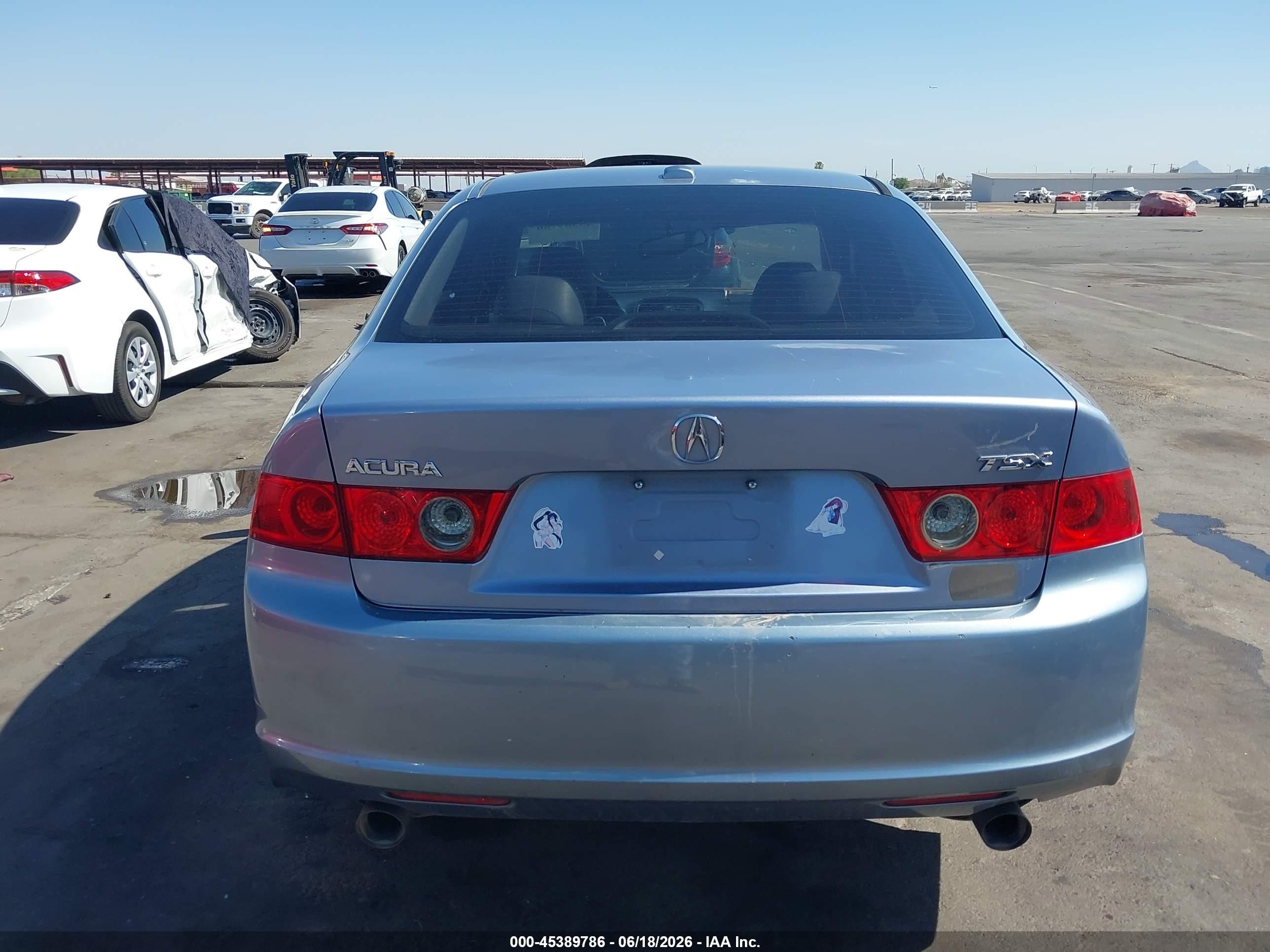 2006 Acura Tsx   Light Blue vin: JH4CL96886C019908