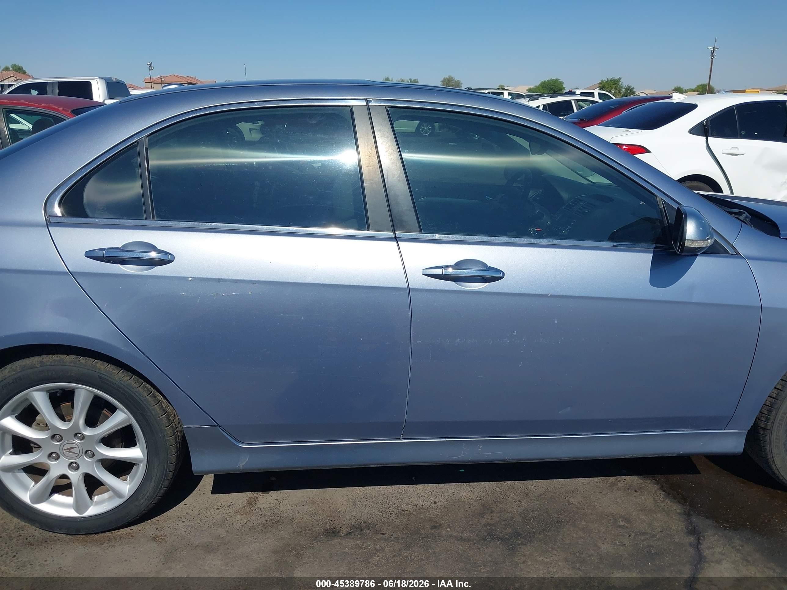 2006 Acura Tsx   Light Blue vin: JH4CL96886C019908