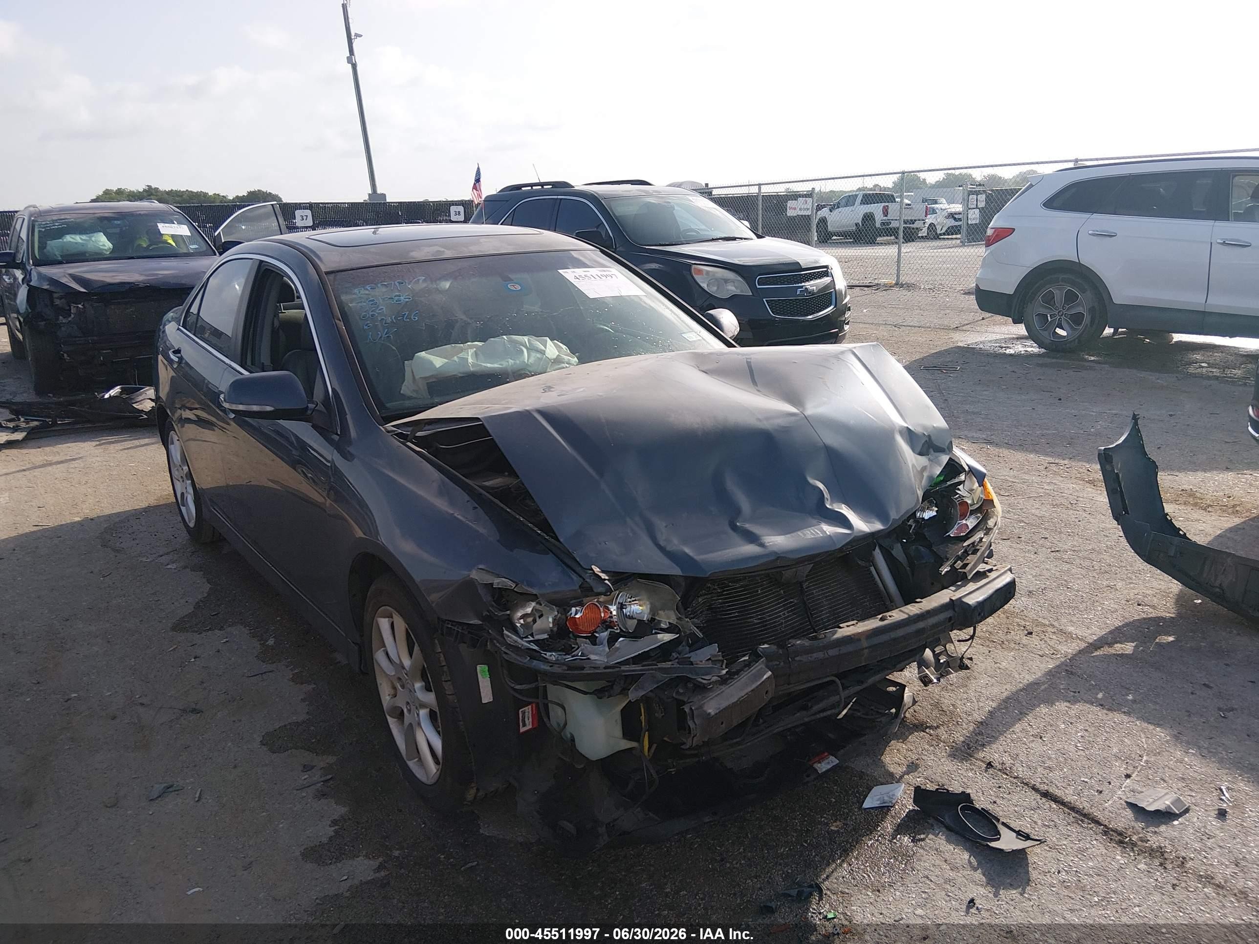 2007 Acura Tsx   Gray vin: JH4CL96887C019506