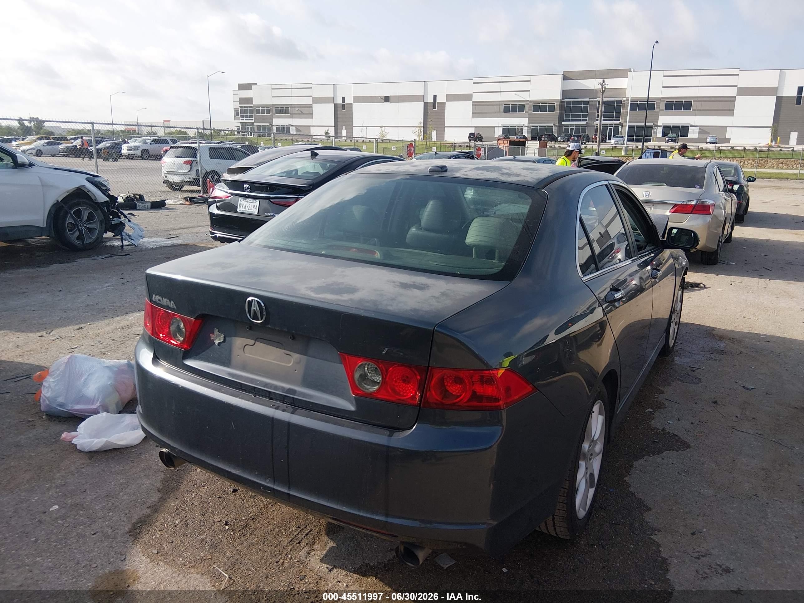 2007 Acura Tsx   Gray vin: JH4CL96887C019506