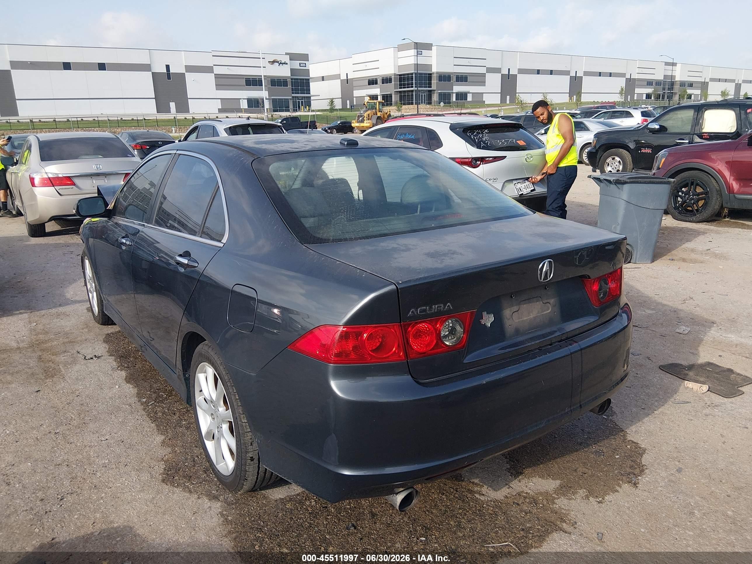 2007 Acura Tsx   Gray vin: JH4CL96887C019506