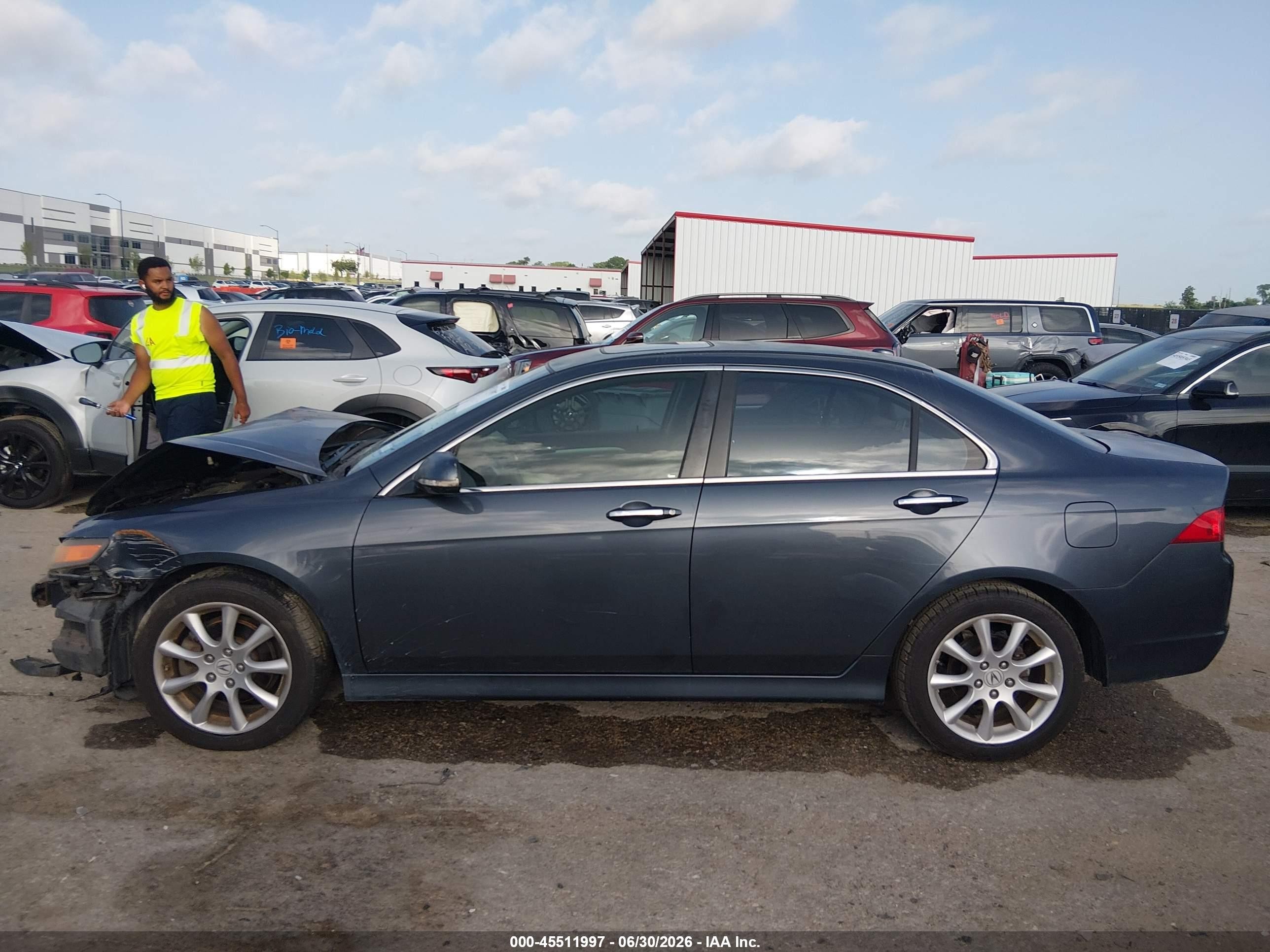 2007 Acura Tsx   Gray vin: JH4CL96887C019506