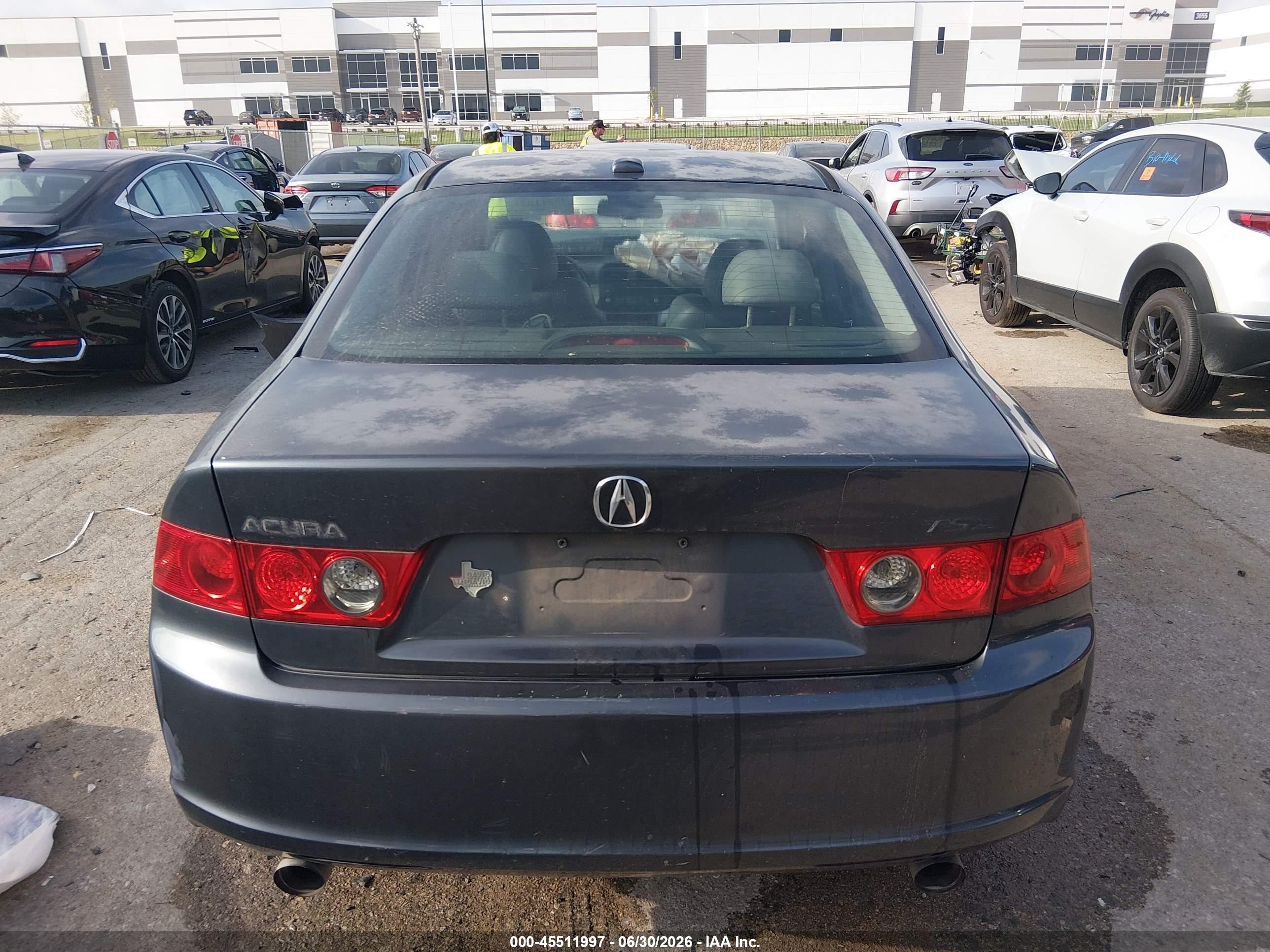 2007 Acura Tsx   Gray vin: JH4CL96887C019506