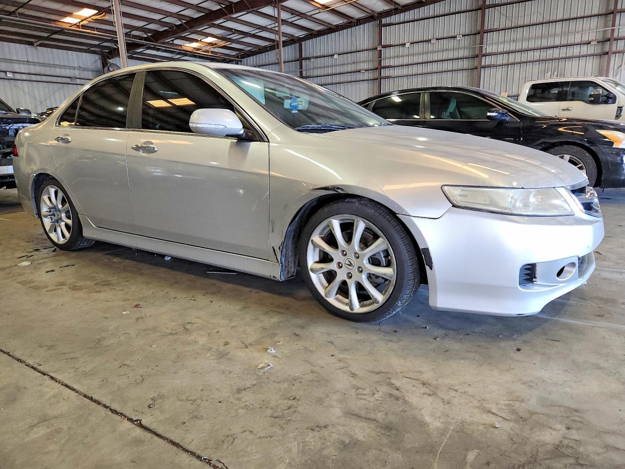 2007 Acura Tsx Silver vin: JH4CL96887C021613