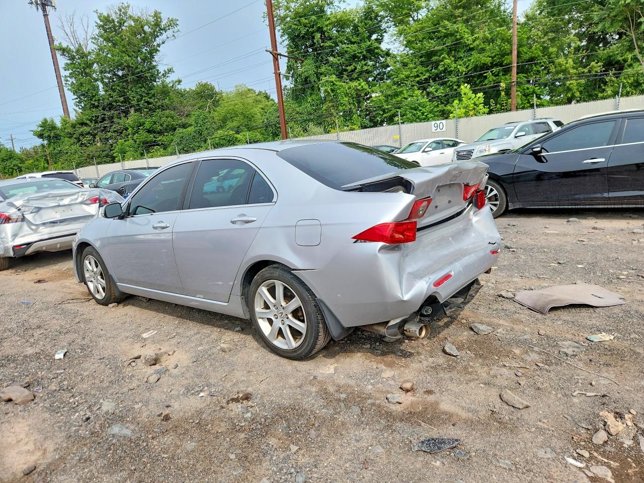 2004 Acura Tsx Silver vin: JH4CL96894C027996
