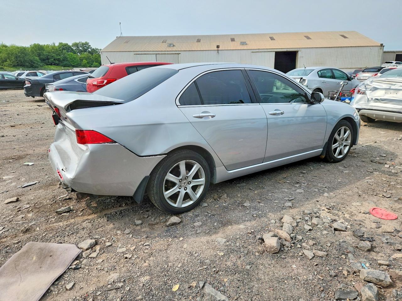 2004 Acura Tsx Silver vin: JH4CL96894C027996