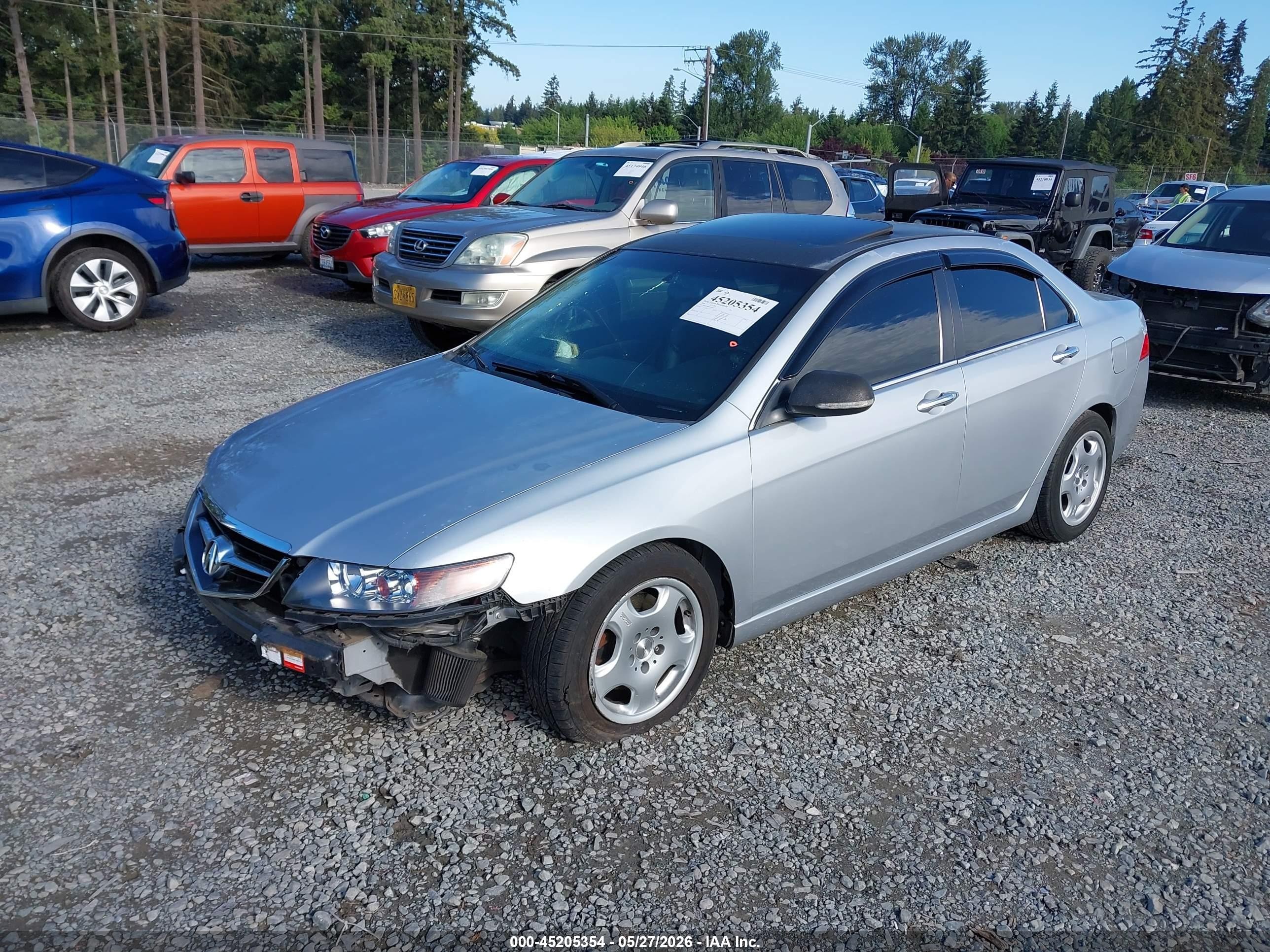 2004 Acura Tsx   Gray vin: JH4CL96894C030025
