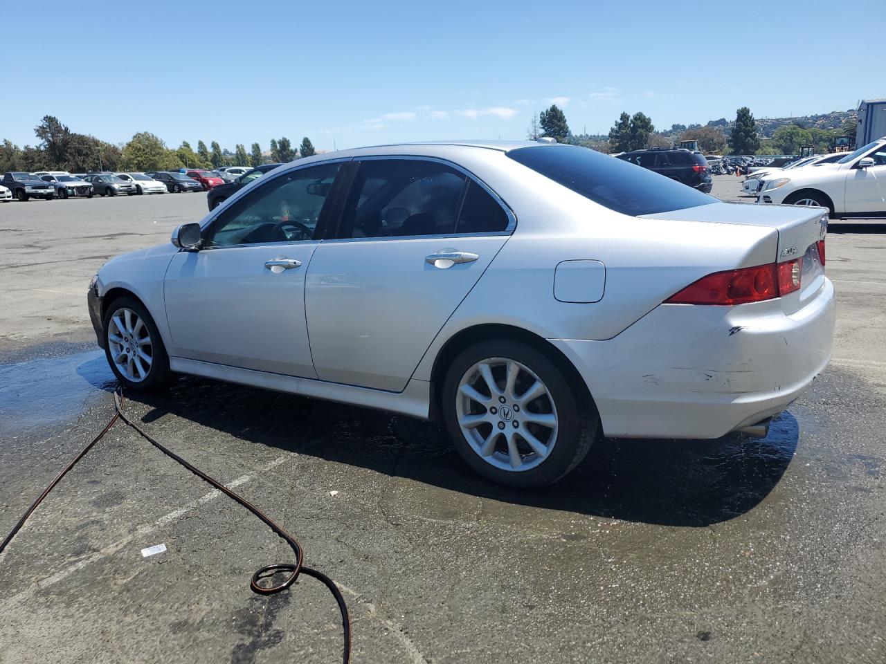2006 Acura Tsx Silver vin: JH4CL96896C022011 Damage: Left Qtr Panel, Dent(S) W/ Paint Dmg, 4 To 5 Inches