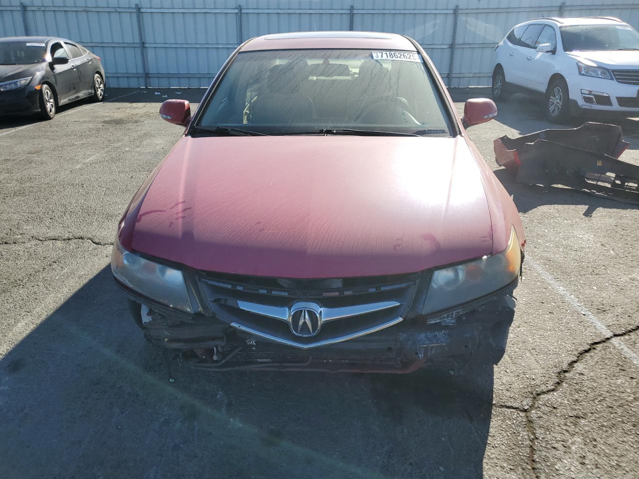 2008 Acura Tsx Red vin: JH4CL96898C002862