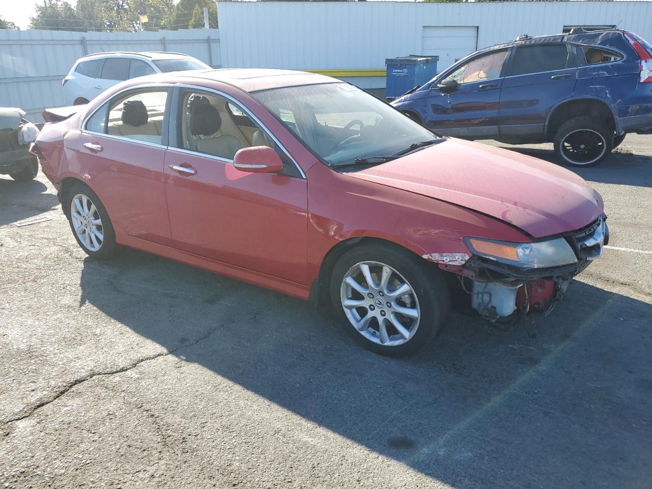 2008 Acura Tsx Red vin: JH4CL96898C002862