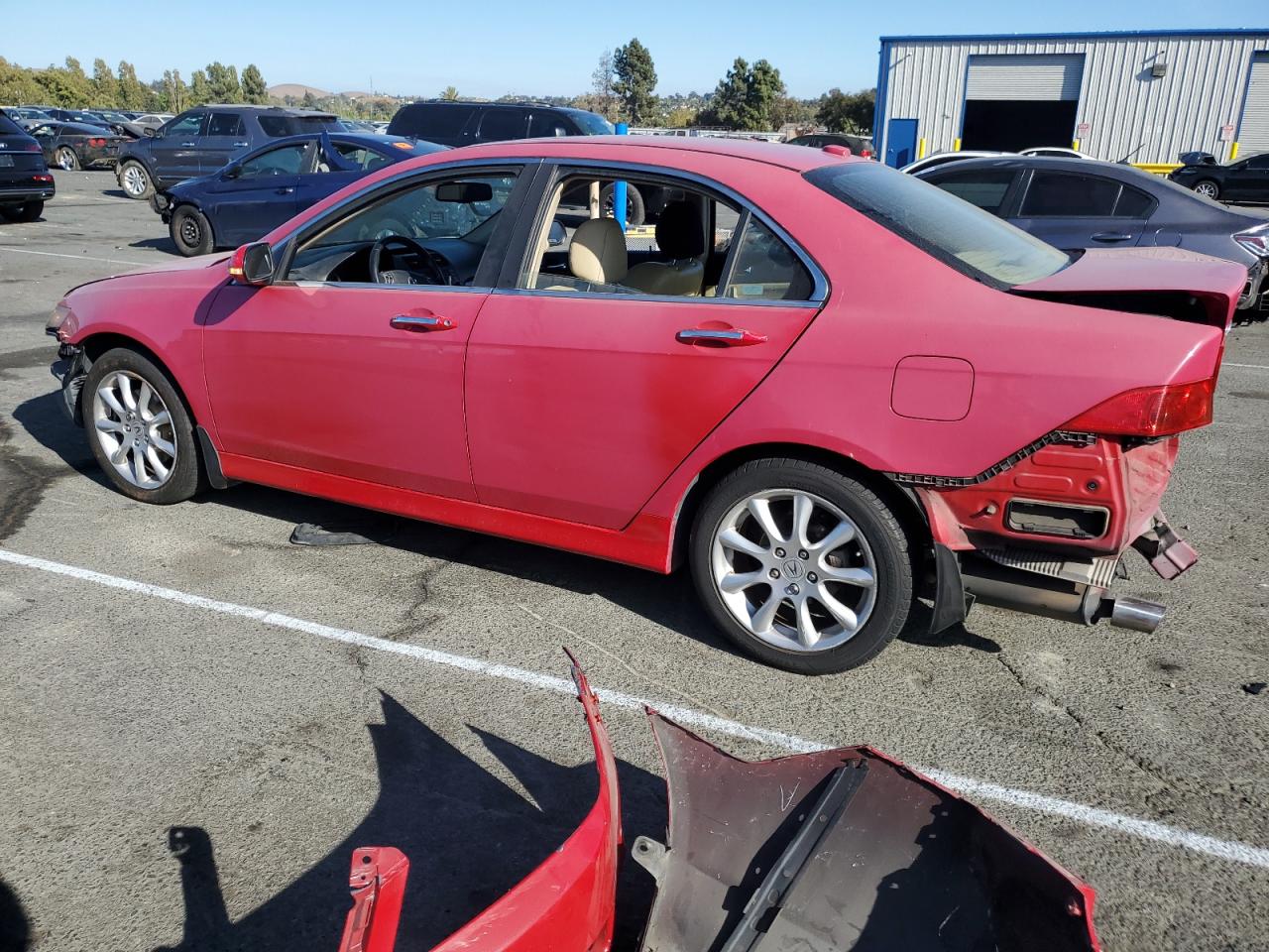 2008 Acura Tsx Red vin: JH4CL96898C002862