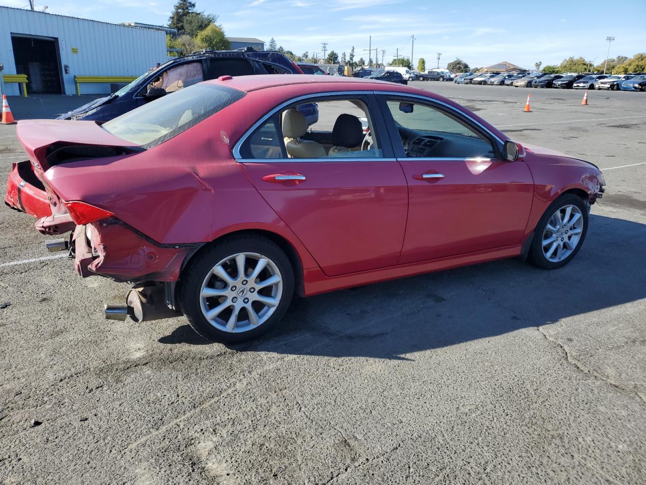 2008 Acura Tsx Red vin: JH4CL96898C002862