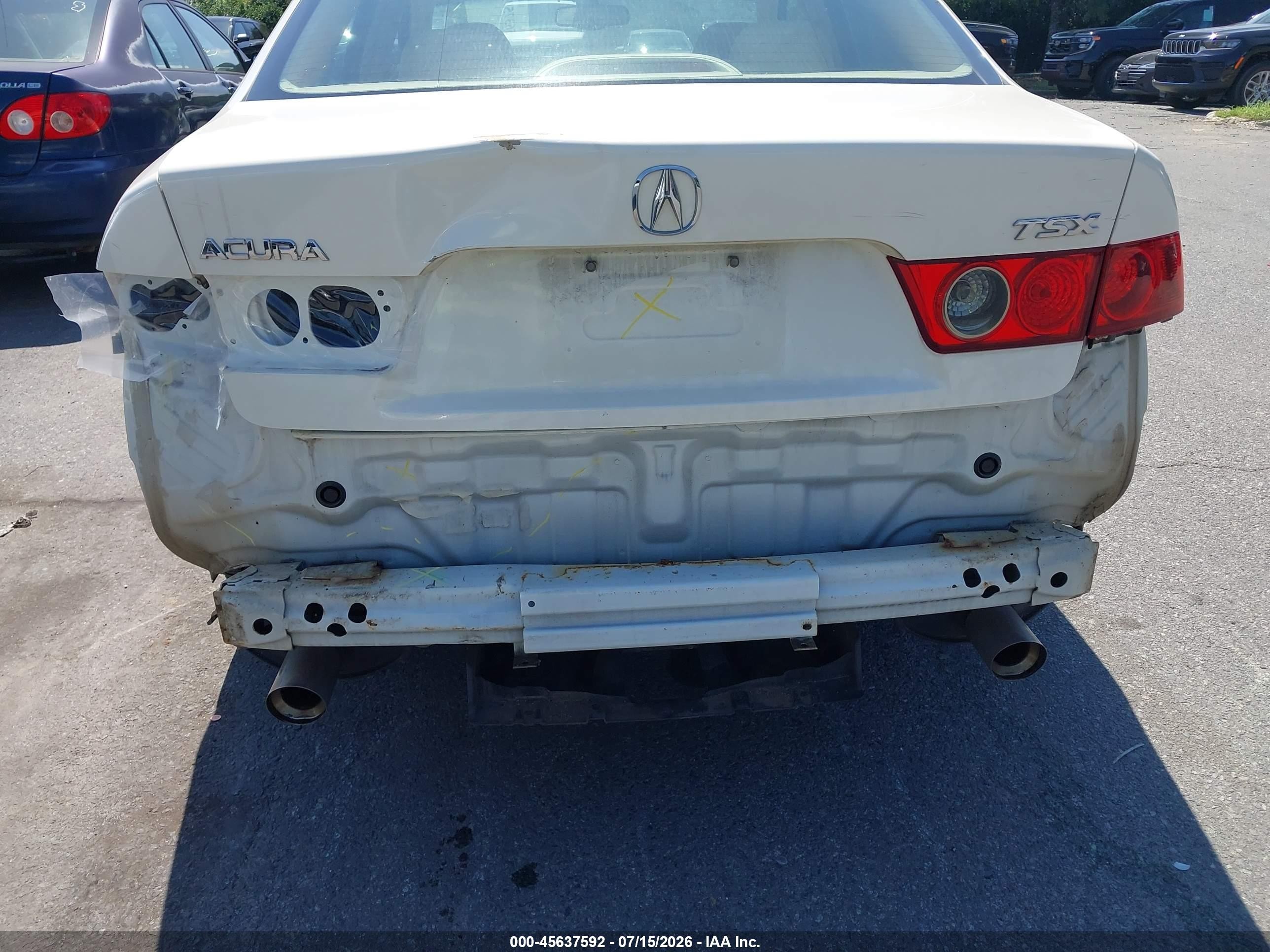 2006 Acura Tsx   White vin: JH4CL968X6C028917