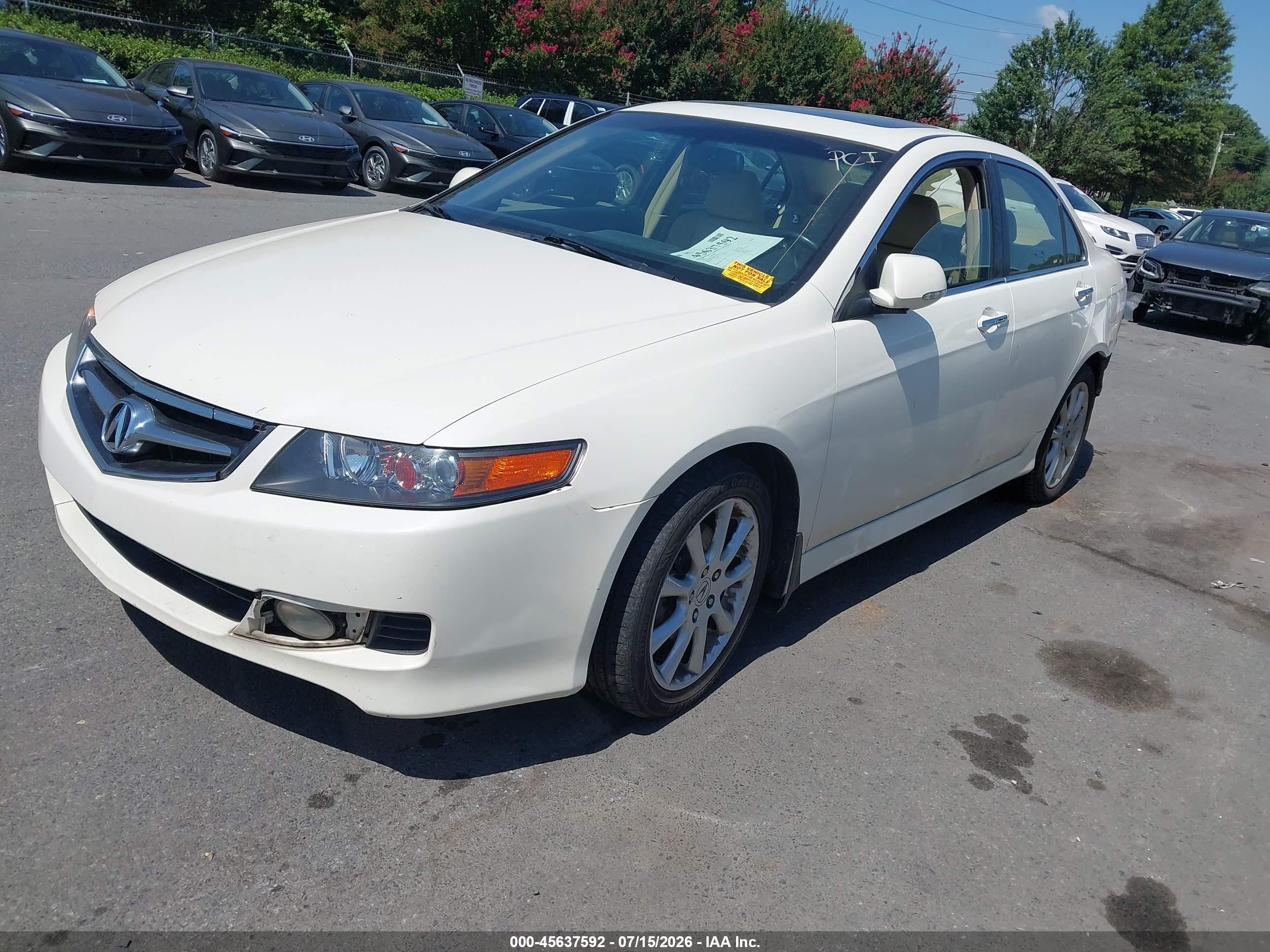 2006 Acura Tsx   White vin: JH4CL968X6C028917
