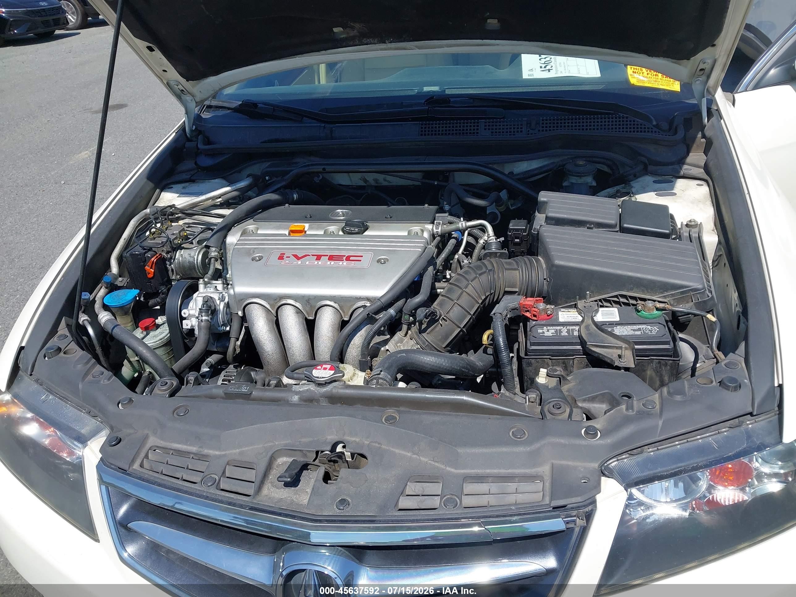 2006 Acura Tsx   White vin: JH4CL968X6C028917