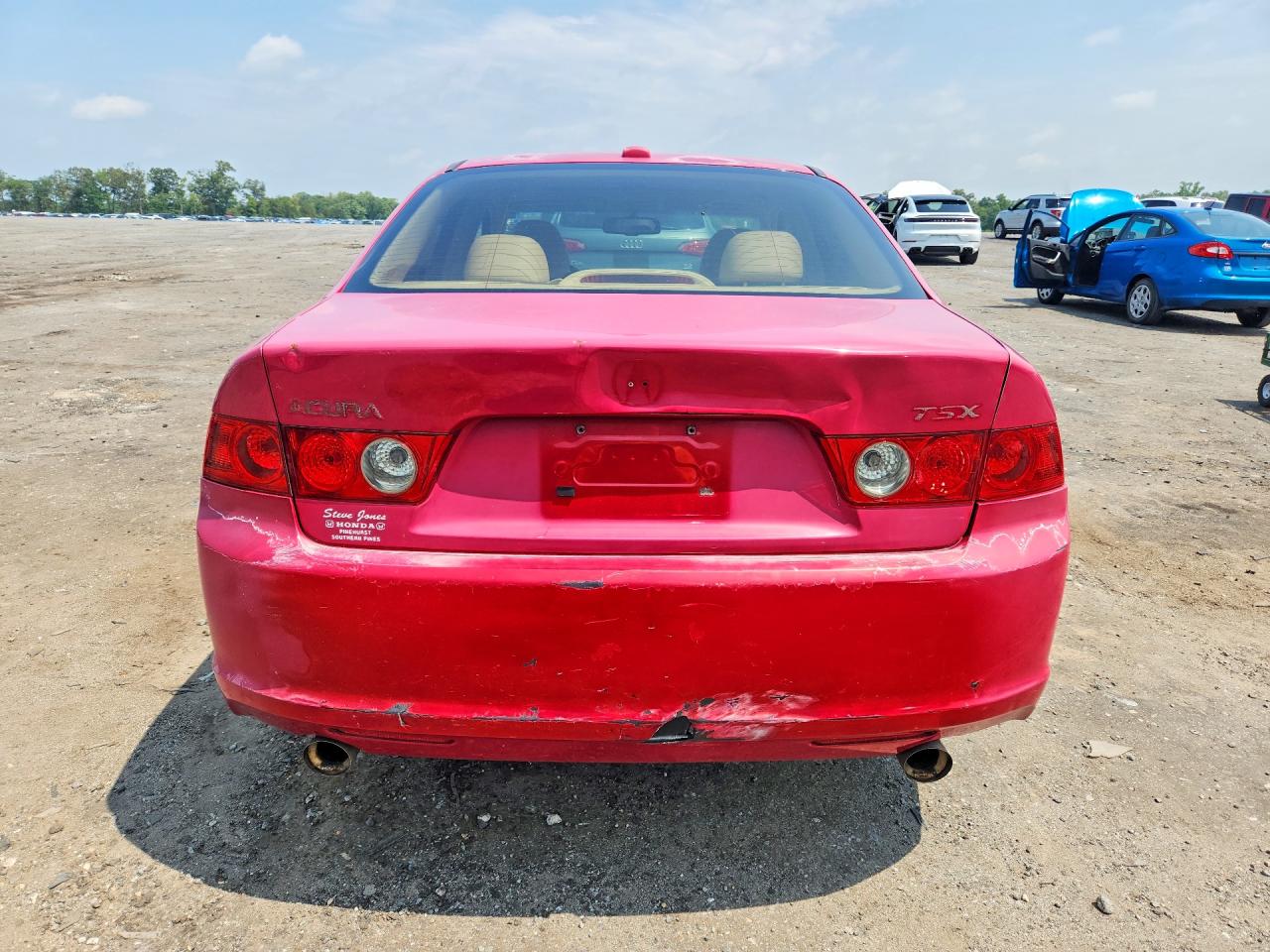 2007 Acura Tsx Red vin: JH4CL968X7C009396