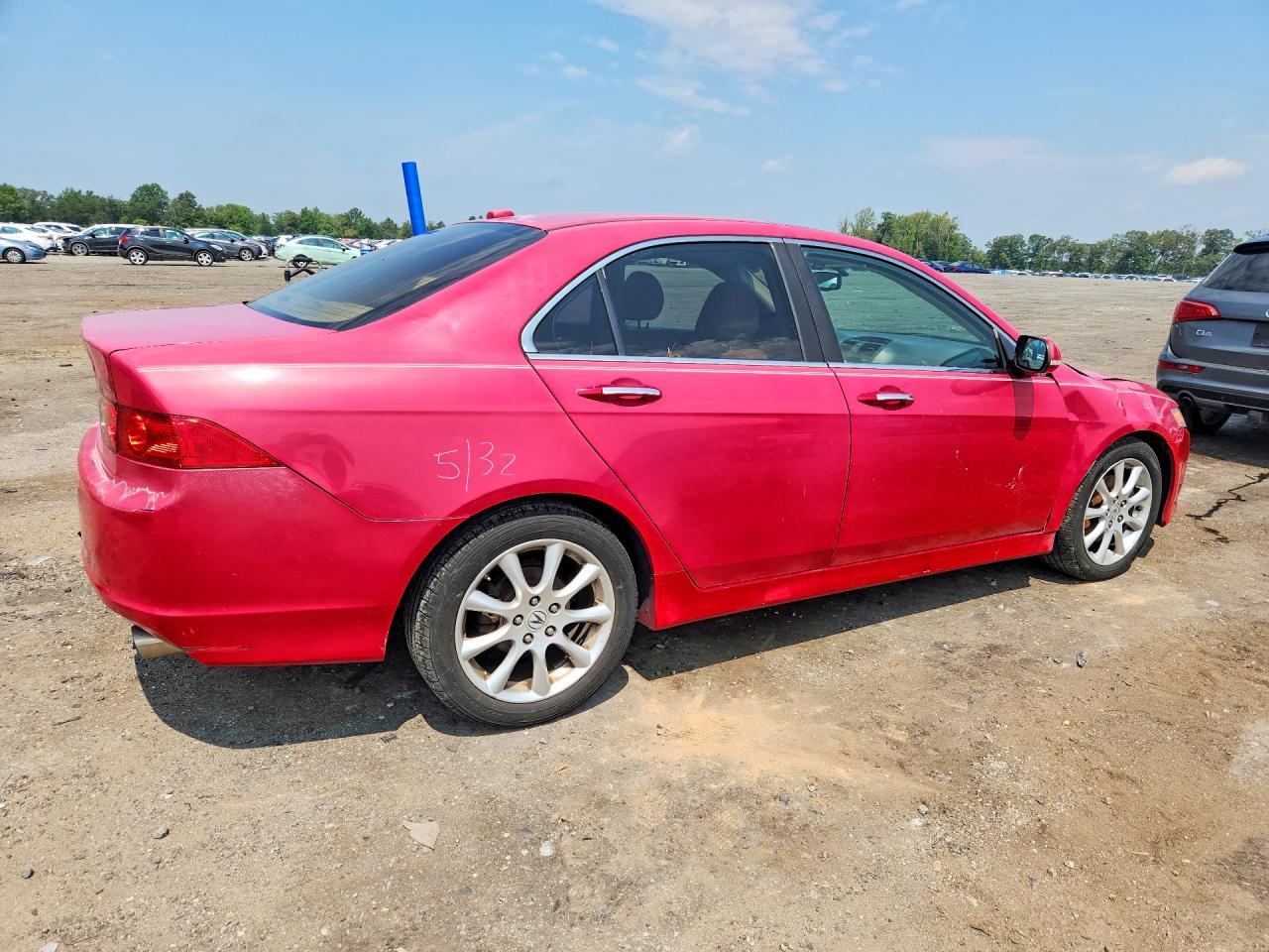 2007 Acura Tsx Red vin: JH4CL968X7C009396
