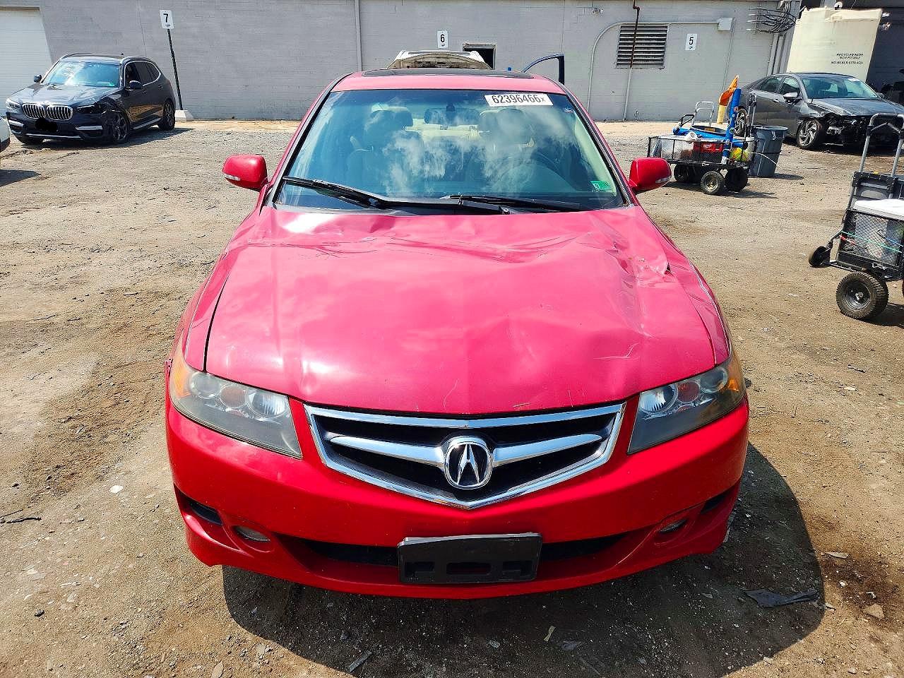 2007 Acura Tsx Red vin: JH4CL968X7C009396