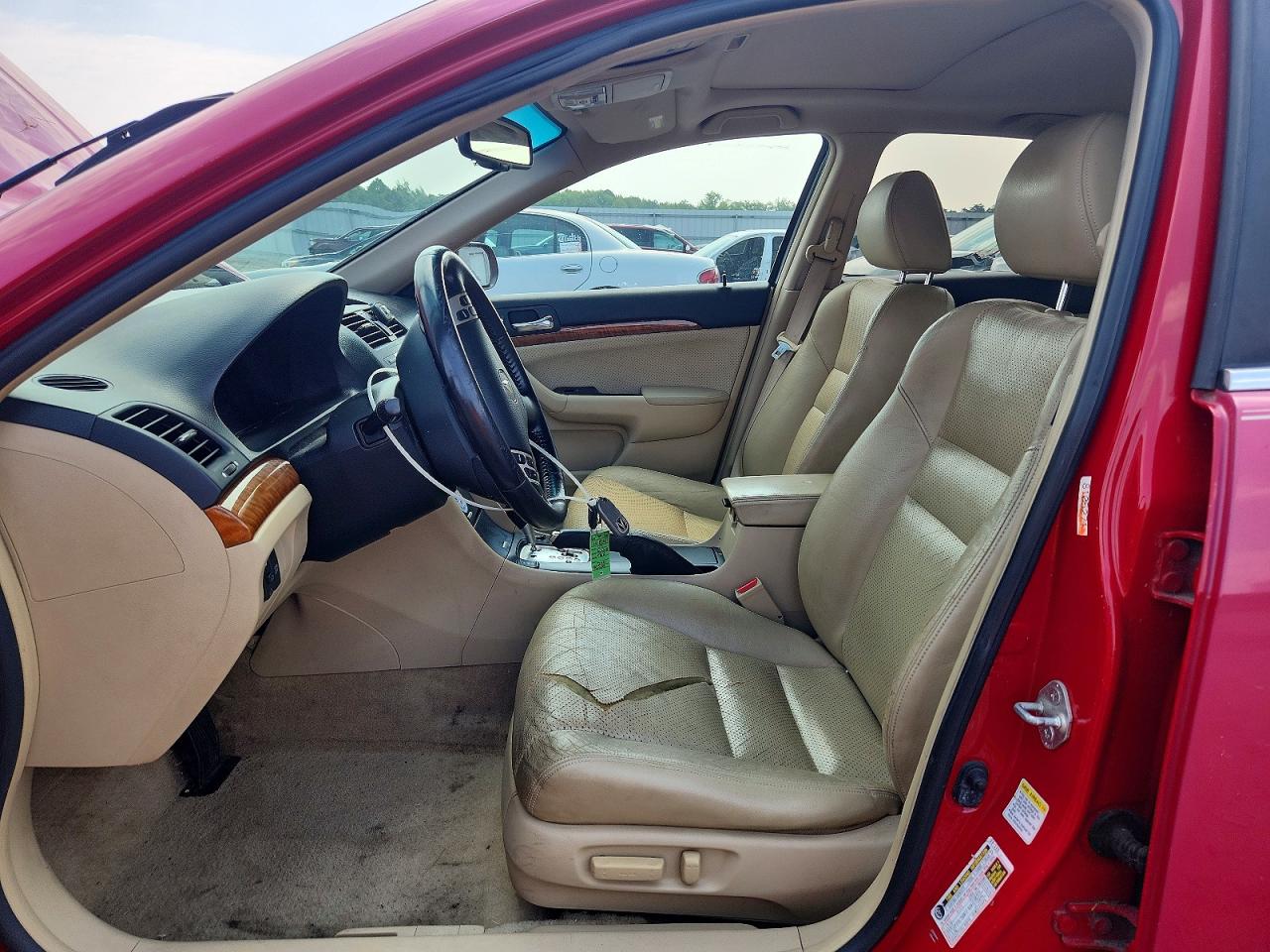2007 Acura Tsx Red vin: JH4CL968X7C009396