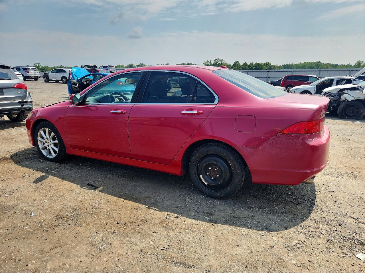 2007 Acura Tsx Red vin: JH4CL968X7C009396