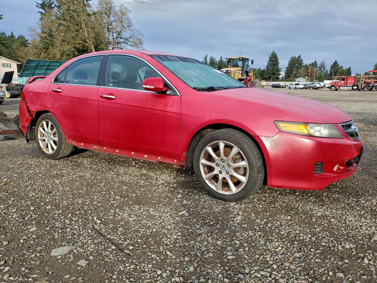 2007 Acura Tsx Red vin: JH4CL968X7C019667