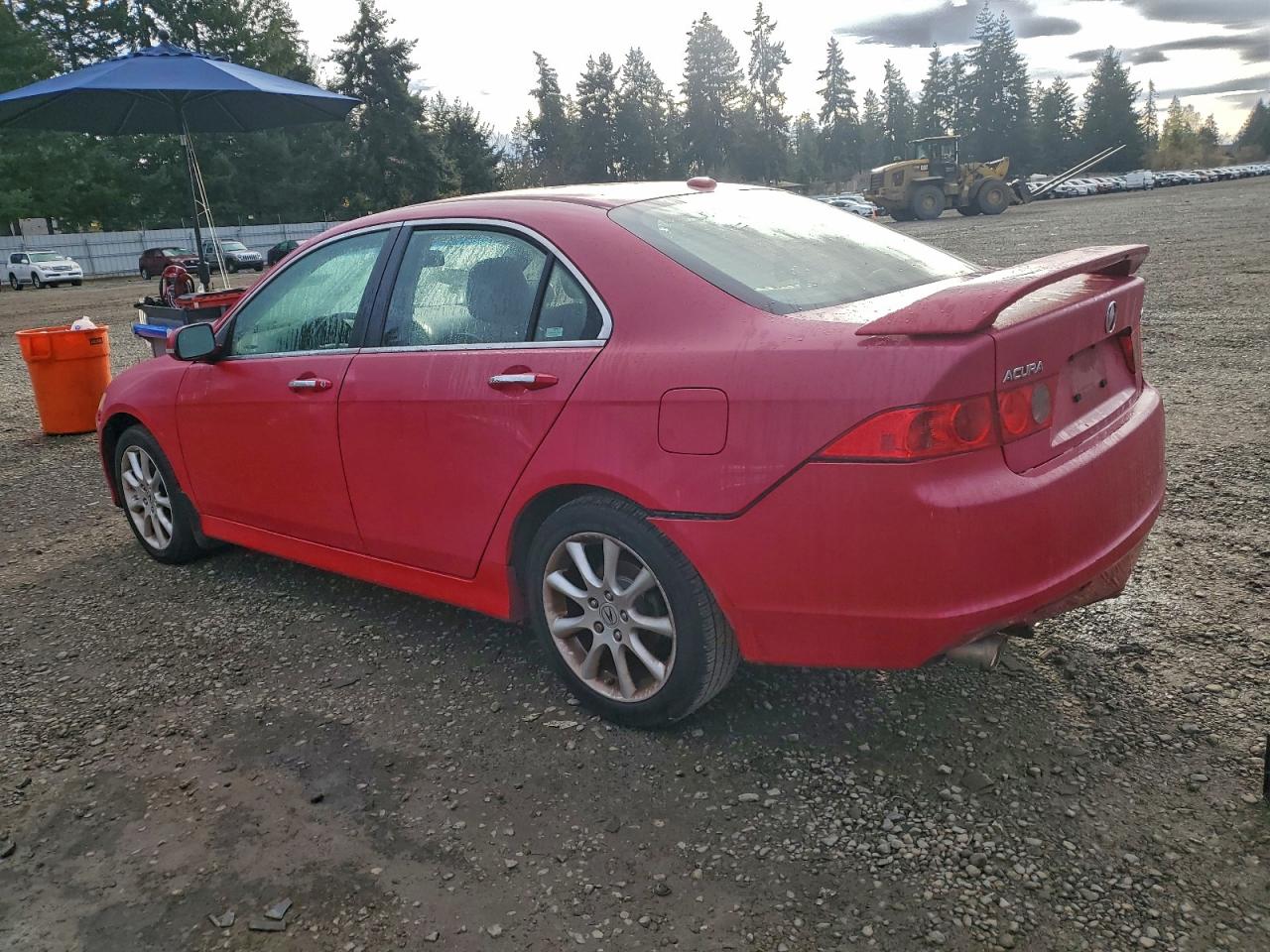 2007 Acura Tsx Red vin: JH4CL968X7C019667