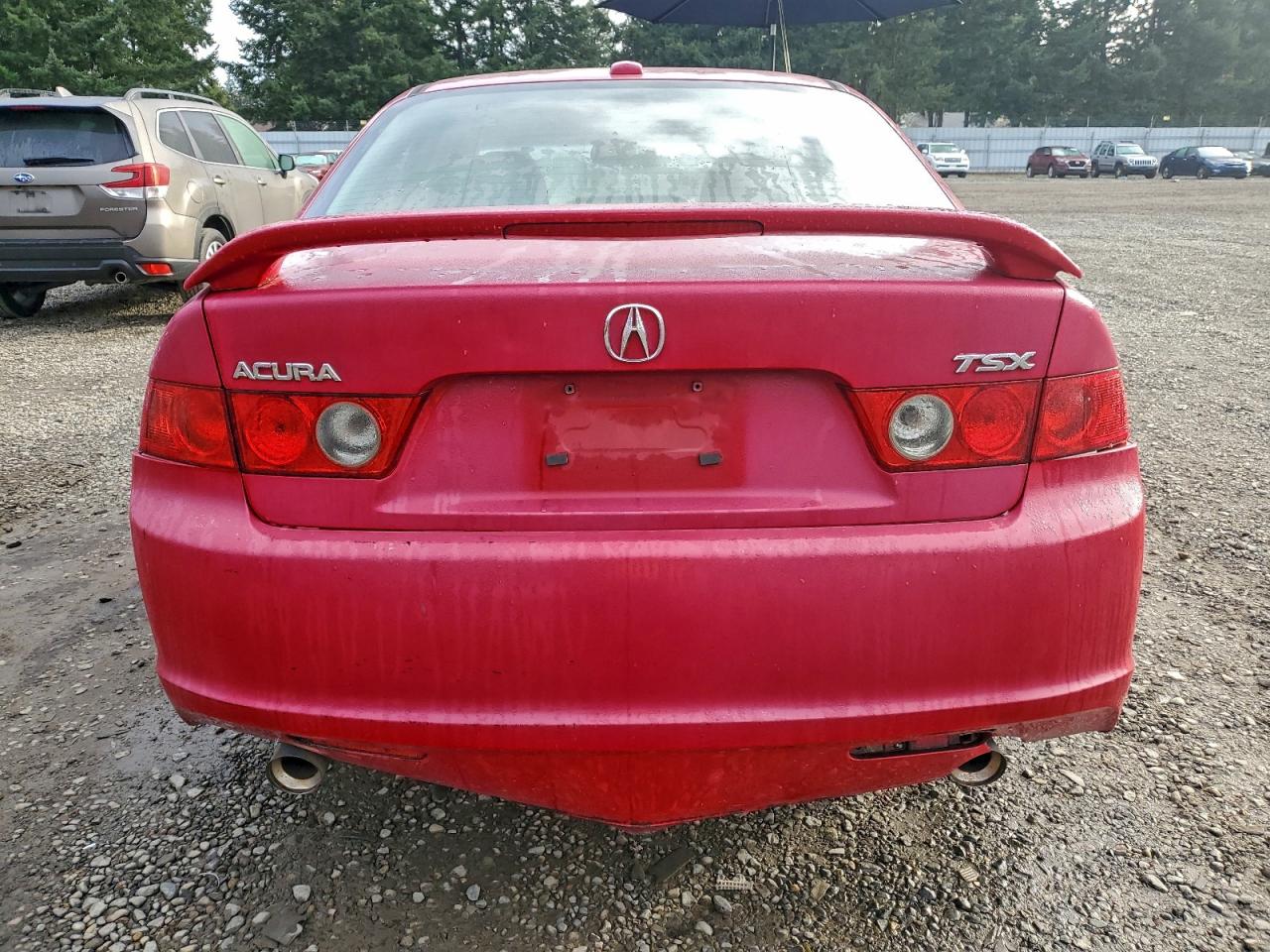 2007 Acura Tsx Red vin: JH4CL968X7C019667