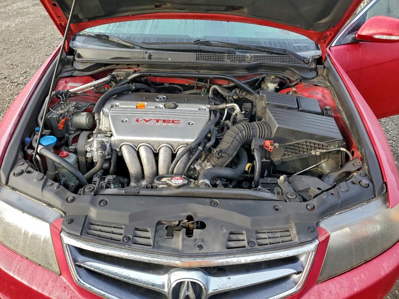 2007 Acura Tsx Red vin: JH4CL968X7C019667