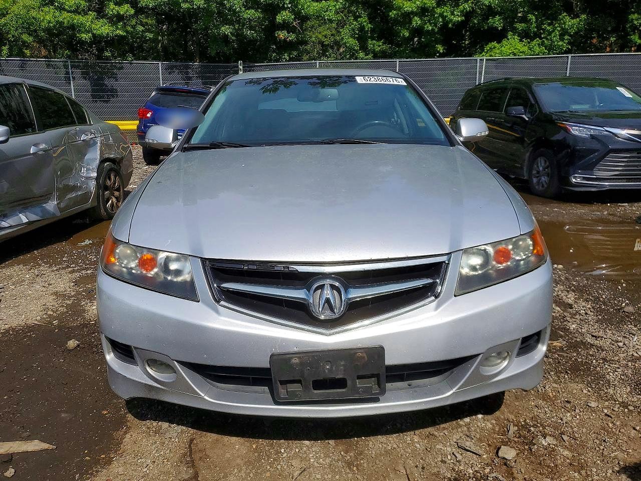 2008 Acura Tsx Silver vin: JH4CL968X8C014258