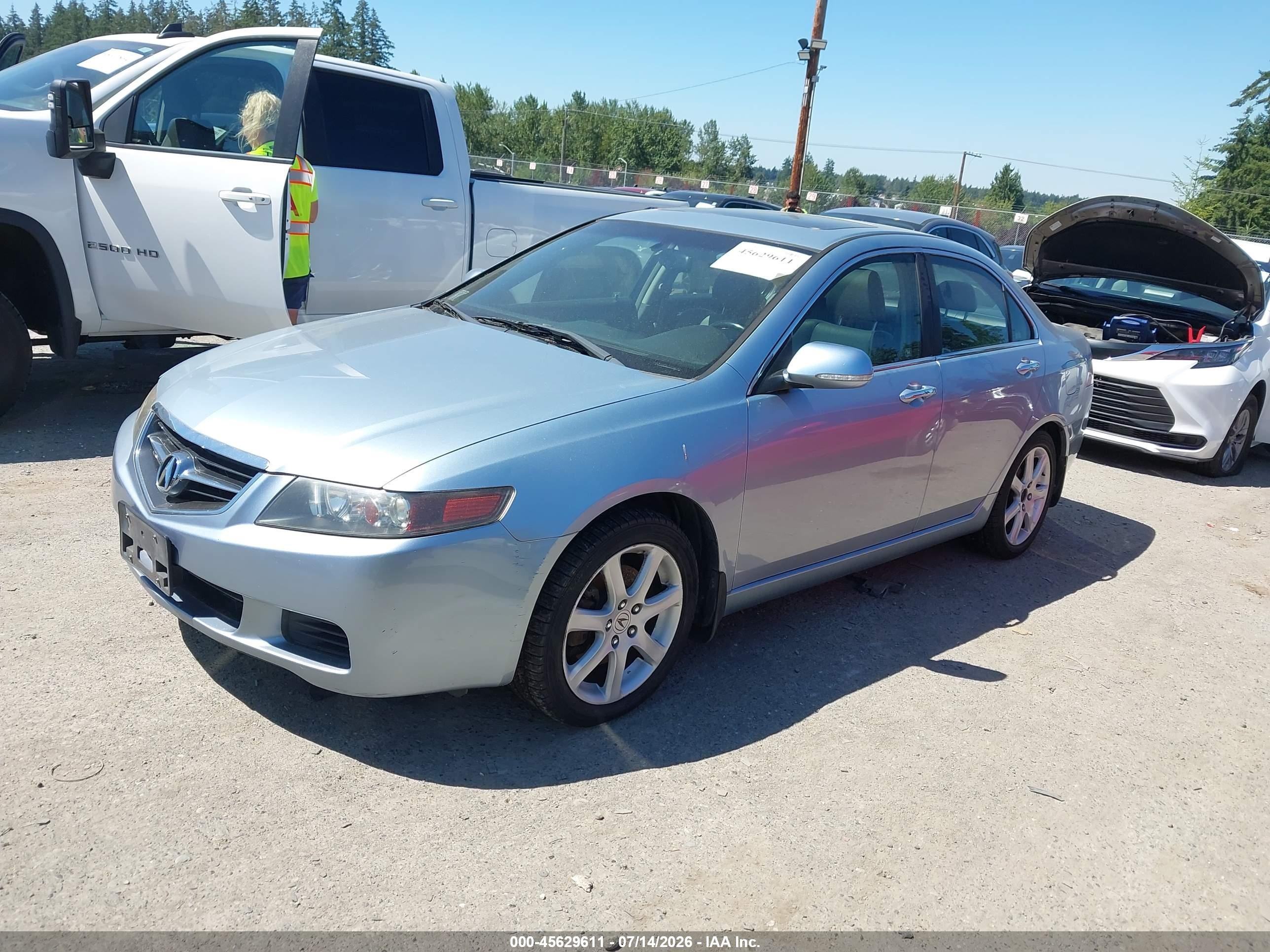2004 Acura Tsx Light Blue vin: JH4CL96904C012618