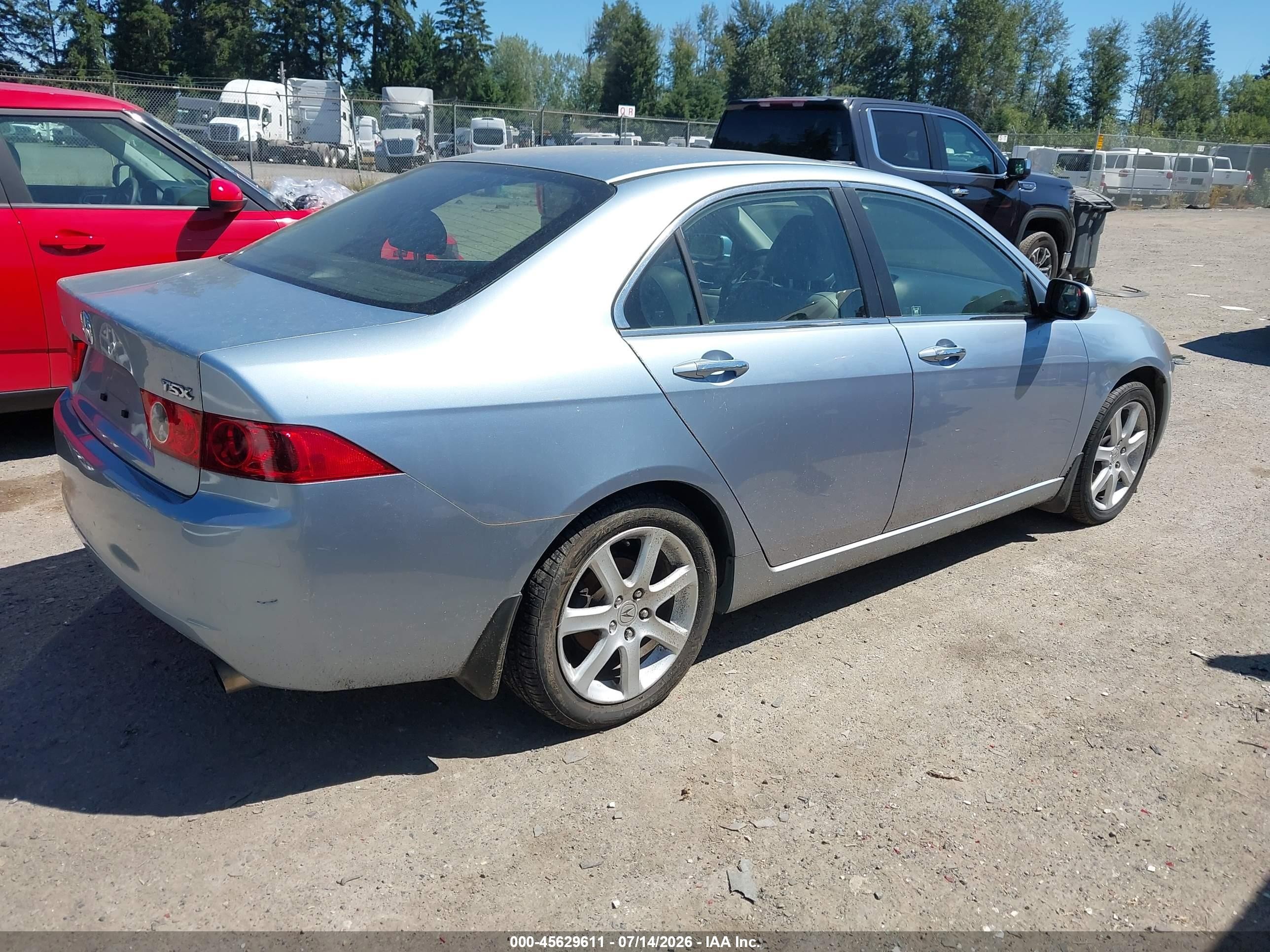 2004 Acura Tsx Light Blue vin: JH4CL96904C012618