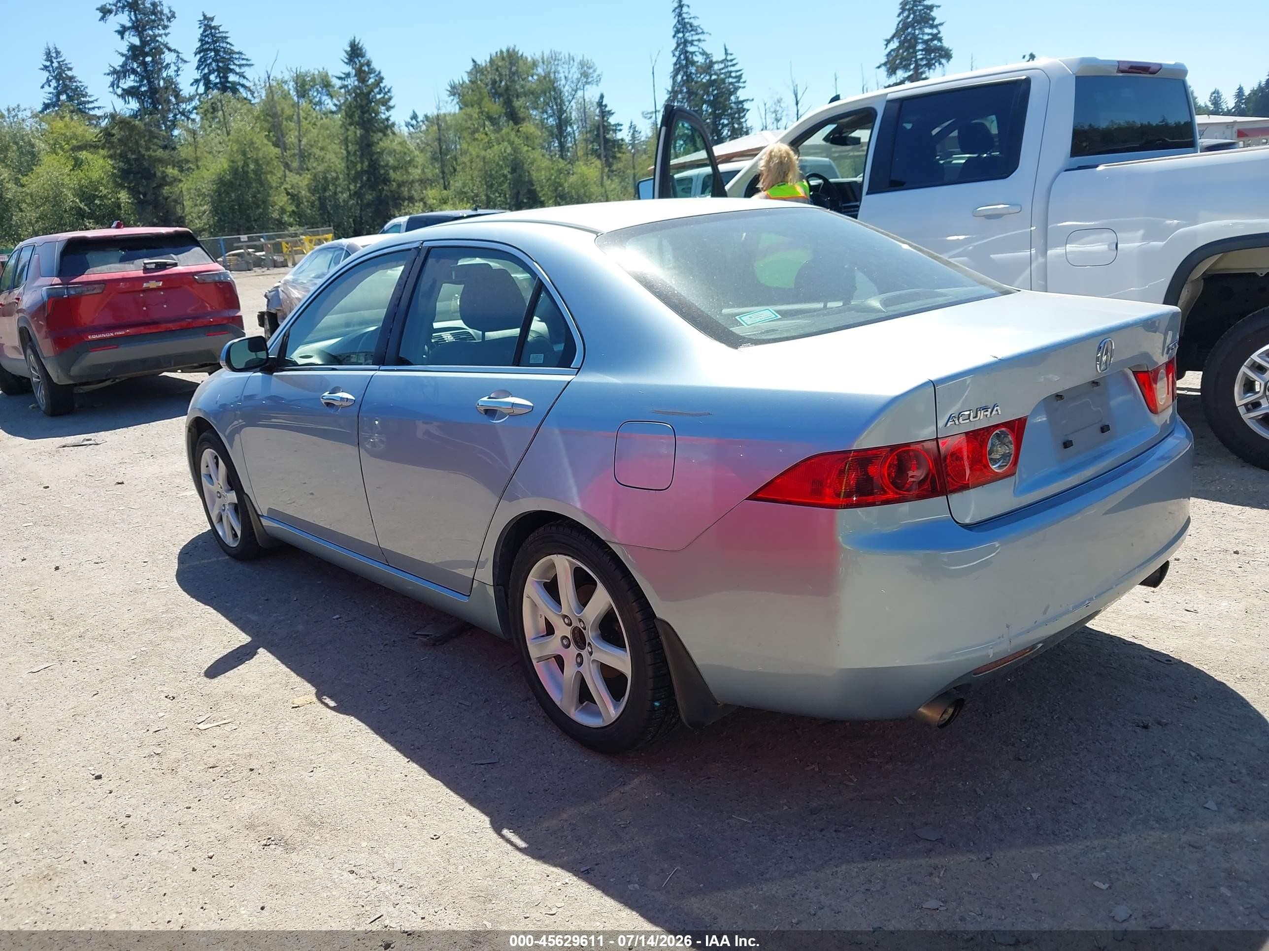 2004 Acura Tsx Light Blue vin: JH4CL96904C012618