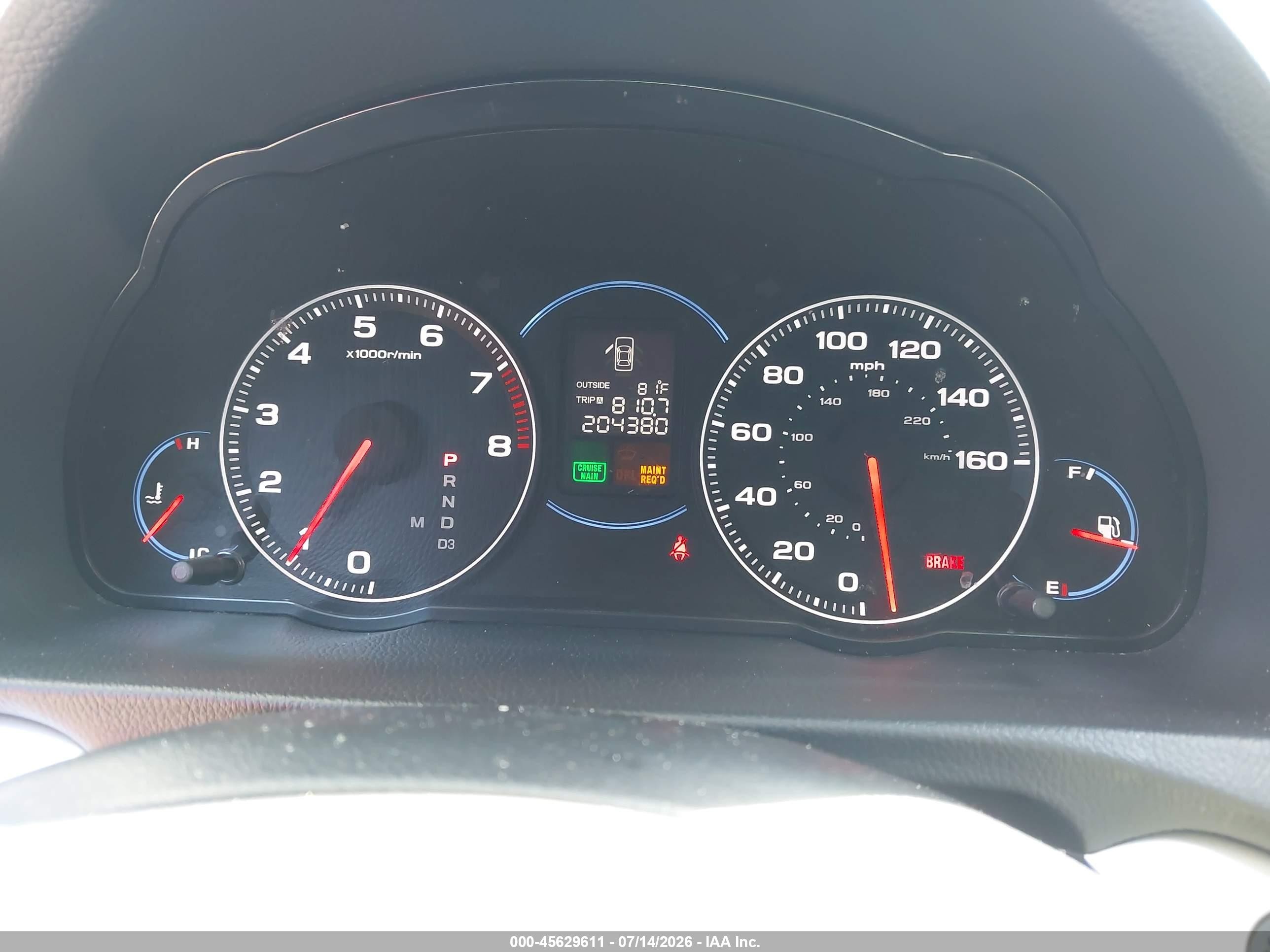 2004 Acura Tsx Light Blue vin: JH4CL96904C012618