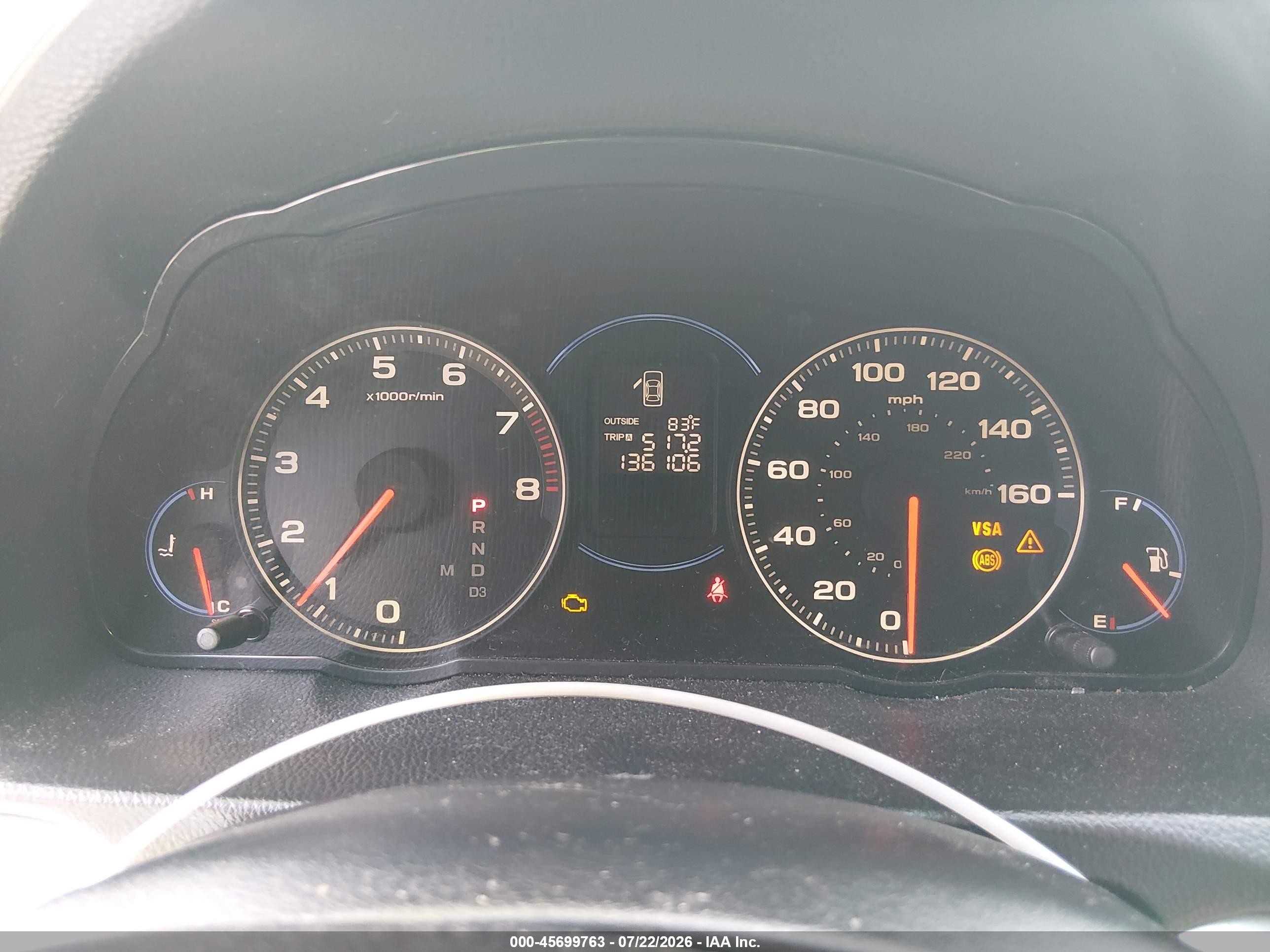 2004 Acura Tsx   Blue vin: JH4CL96904C043934