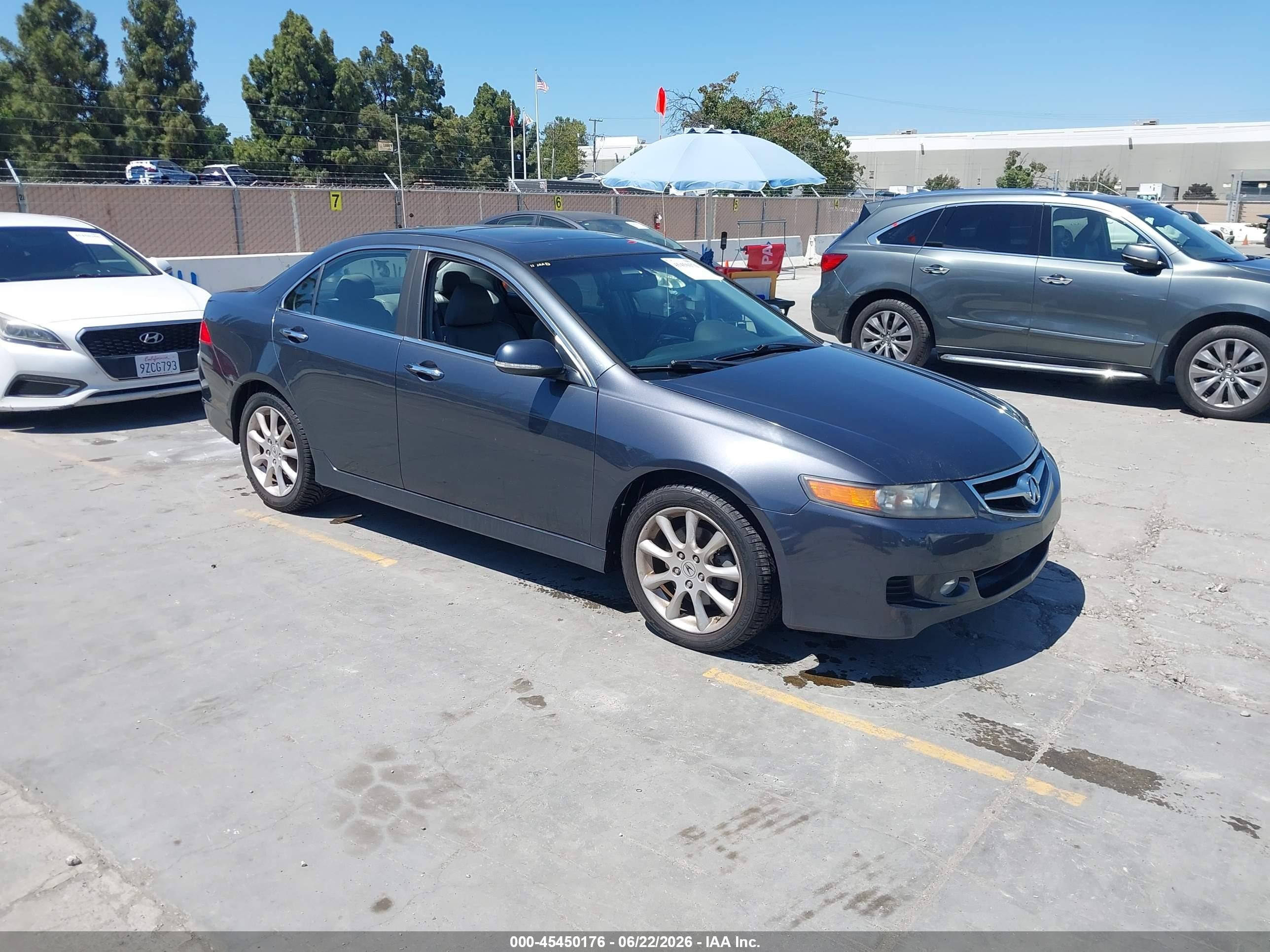 2007 Acura Tsx   Gray vin: JH4CL96907C021517