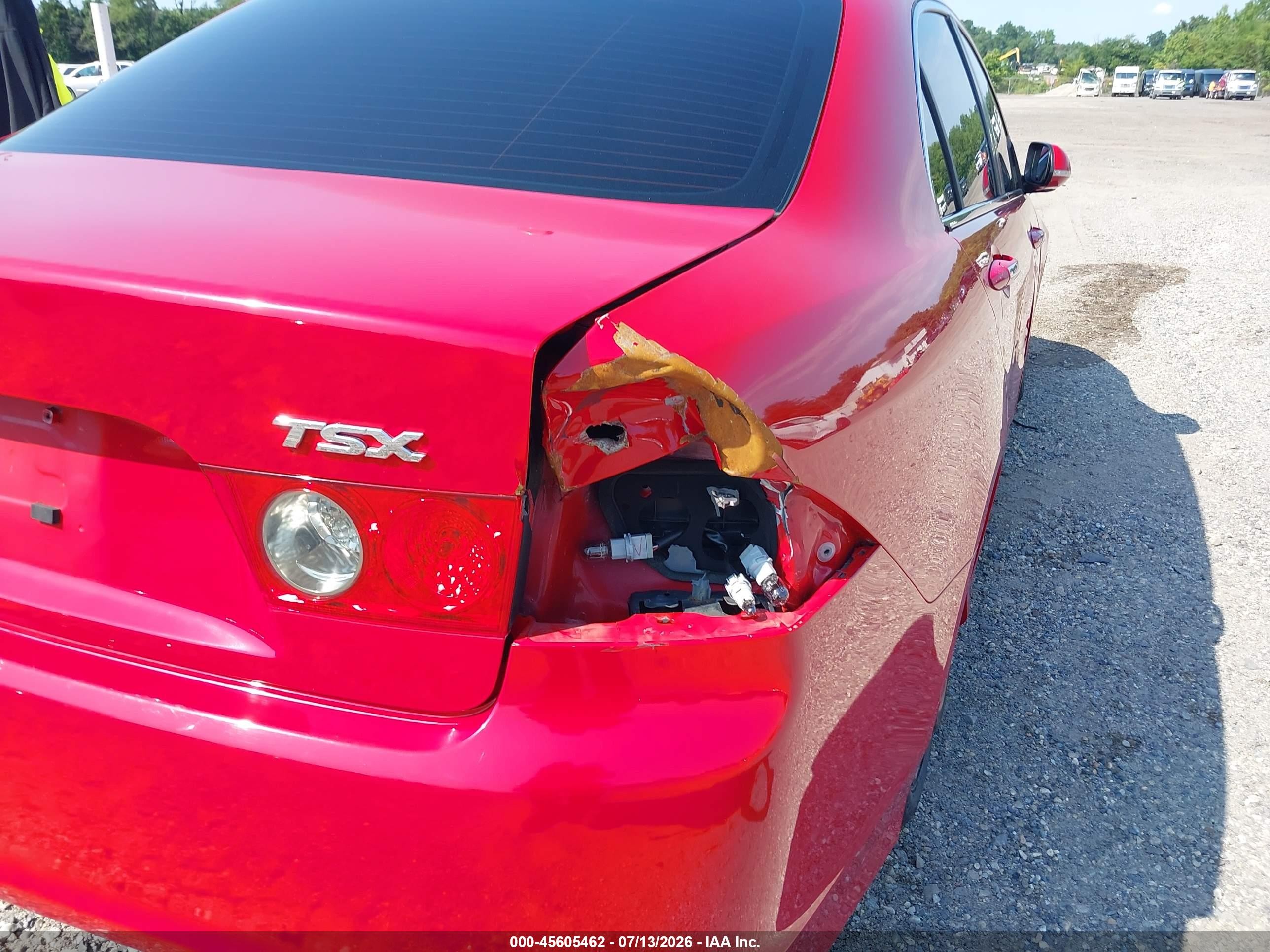 2006 Acura Tsx Red vin: JH4CL96916C026756