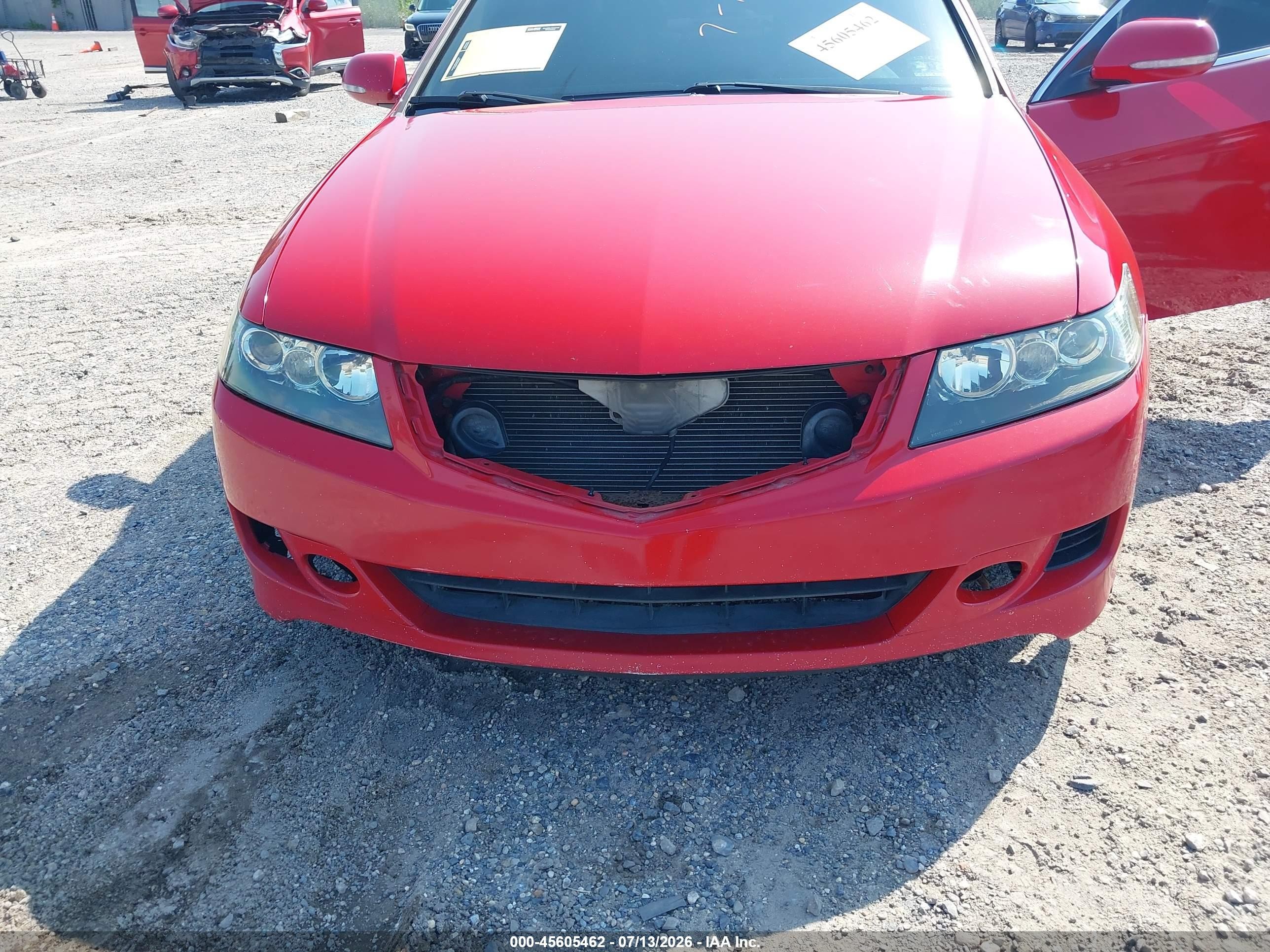 2006 Acura Tsx Red vin: JH4CL96916C026756