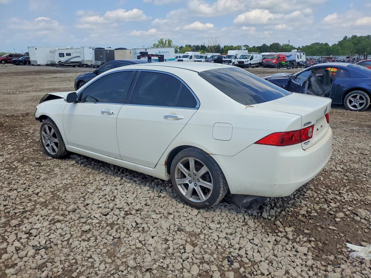 2005 Acura Tsx White vin: JH4CL96925C014288