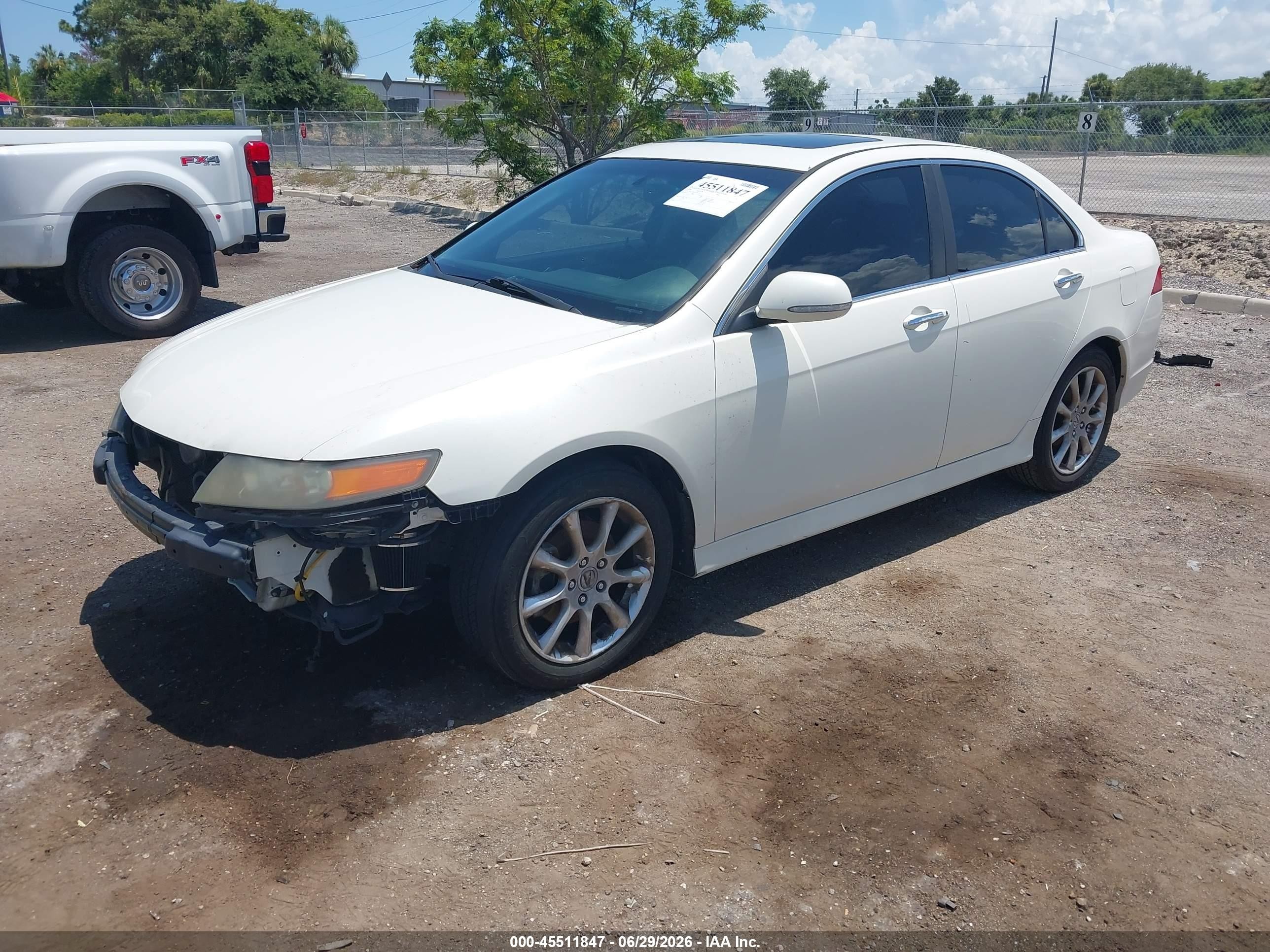 2006 Acura Tsx   White vin: JH4CL96926C015510