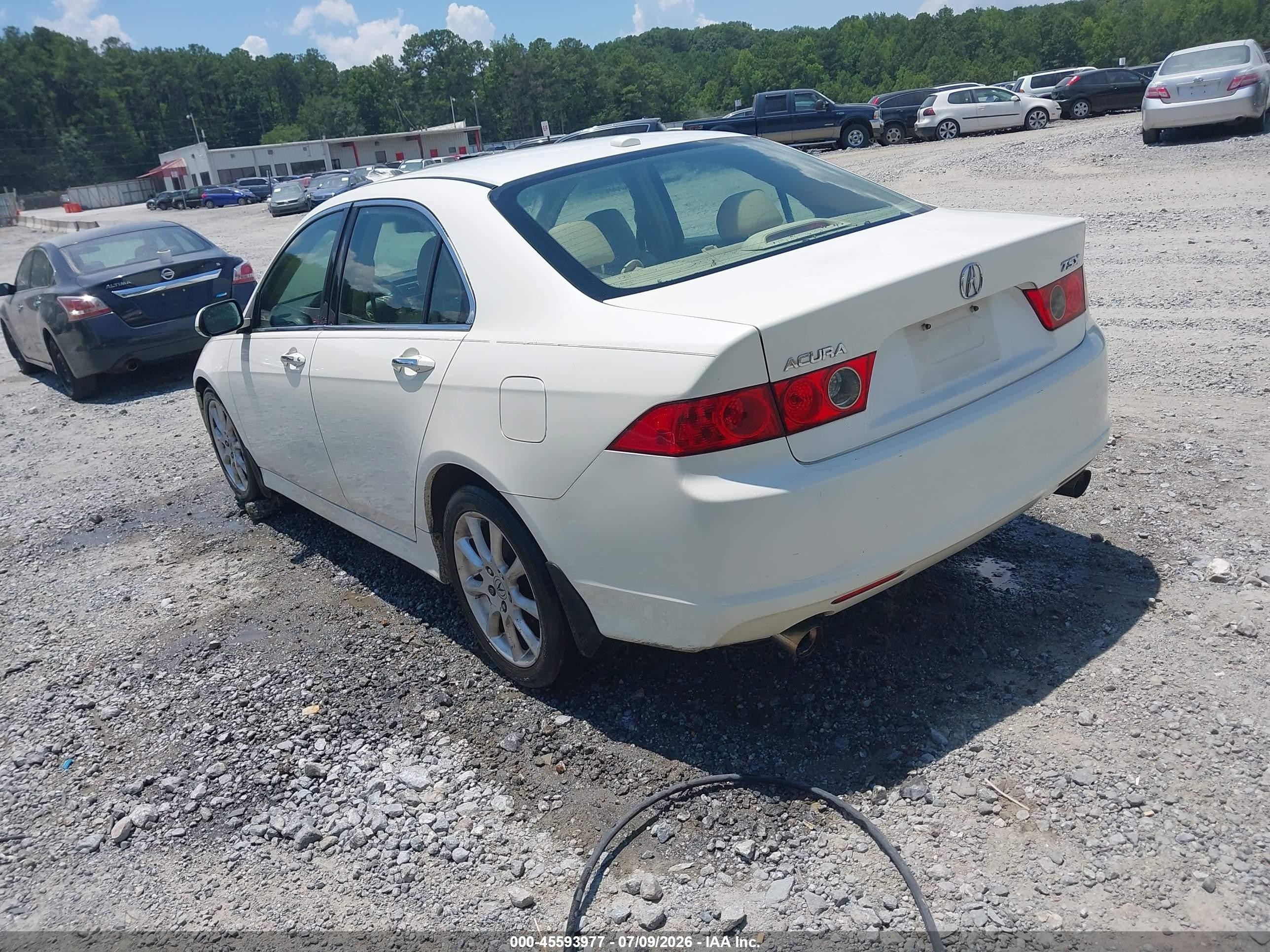 2007 Acura Tsx   White vin: JH4CL96927C019266