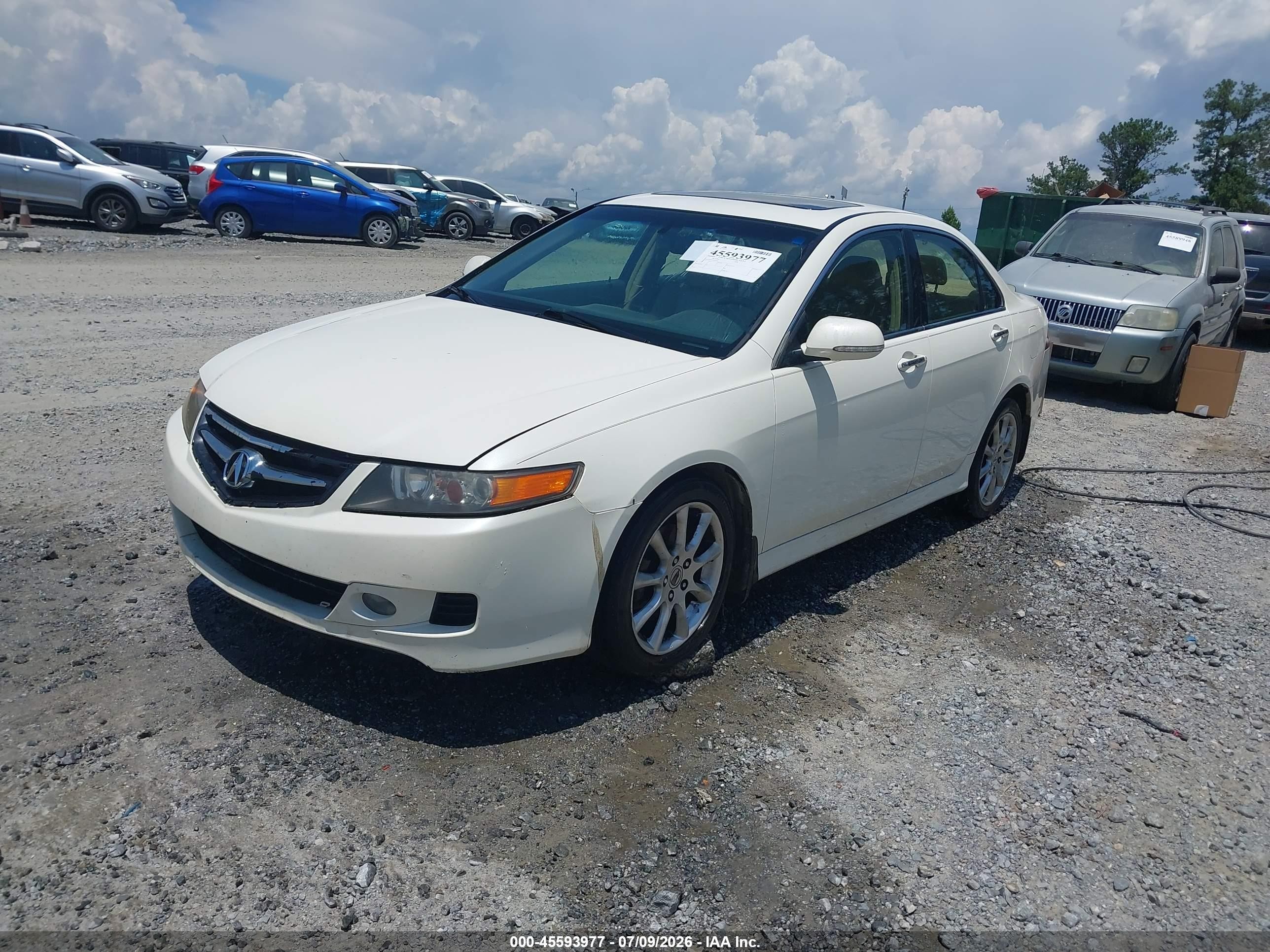2007 Acura Tsx   White vin: JH4CL96927C019266