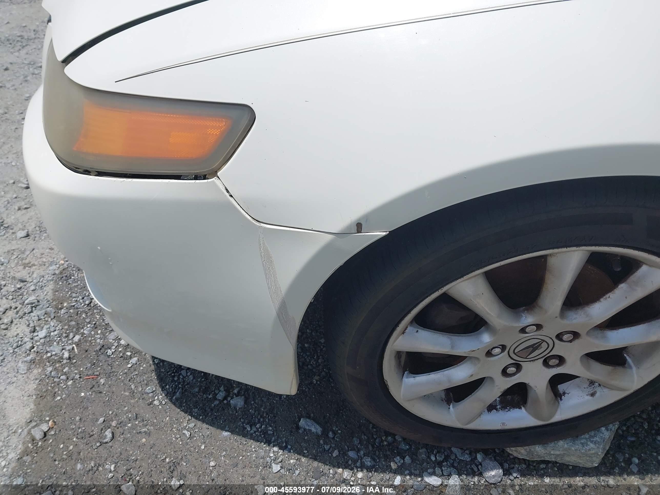 2007 Acura Tsx   White vin: JH4CL96927C019266